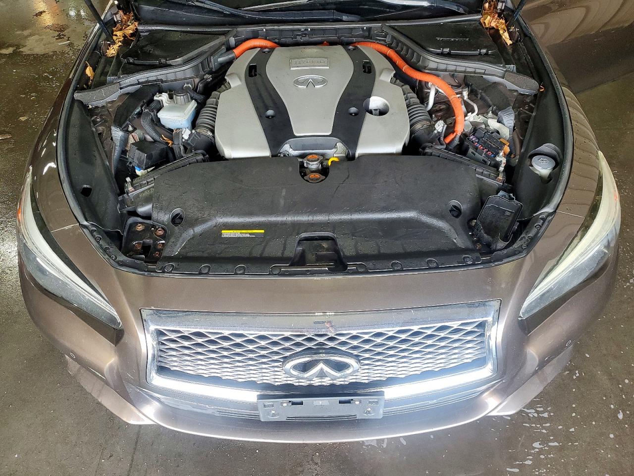 2014 Infiniti Q50 Hybrid Premium Brown vin: JN1AV7AR3EM702182