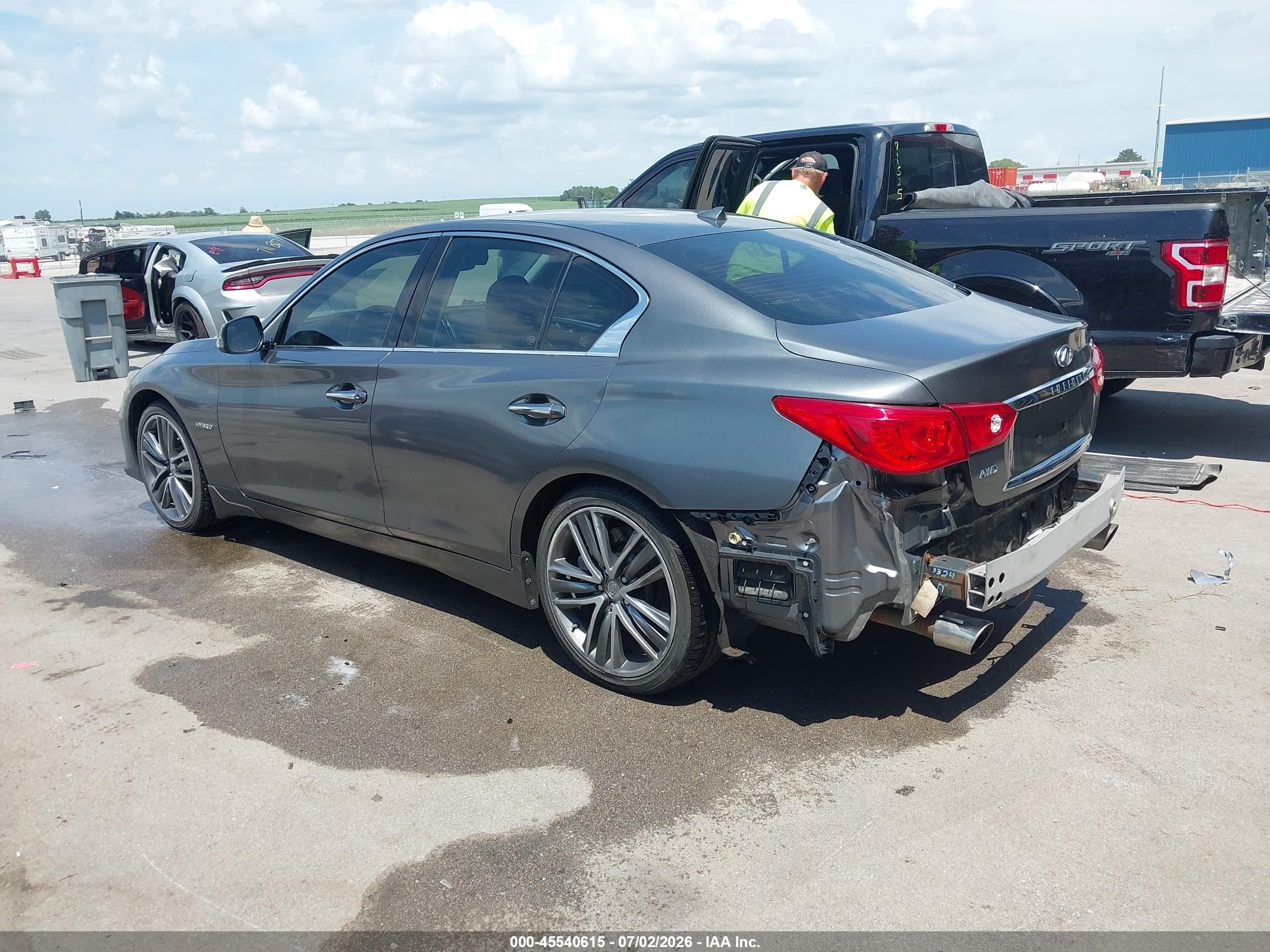 2014 Infiniti Q50 Hybrid Sport Gray vin: JN1AV7AR3EM702814