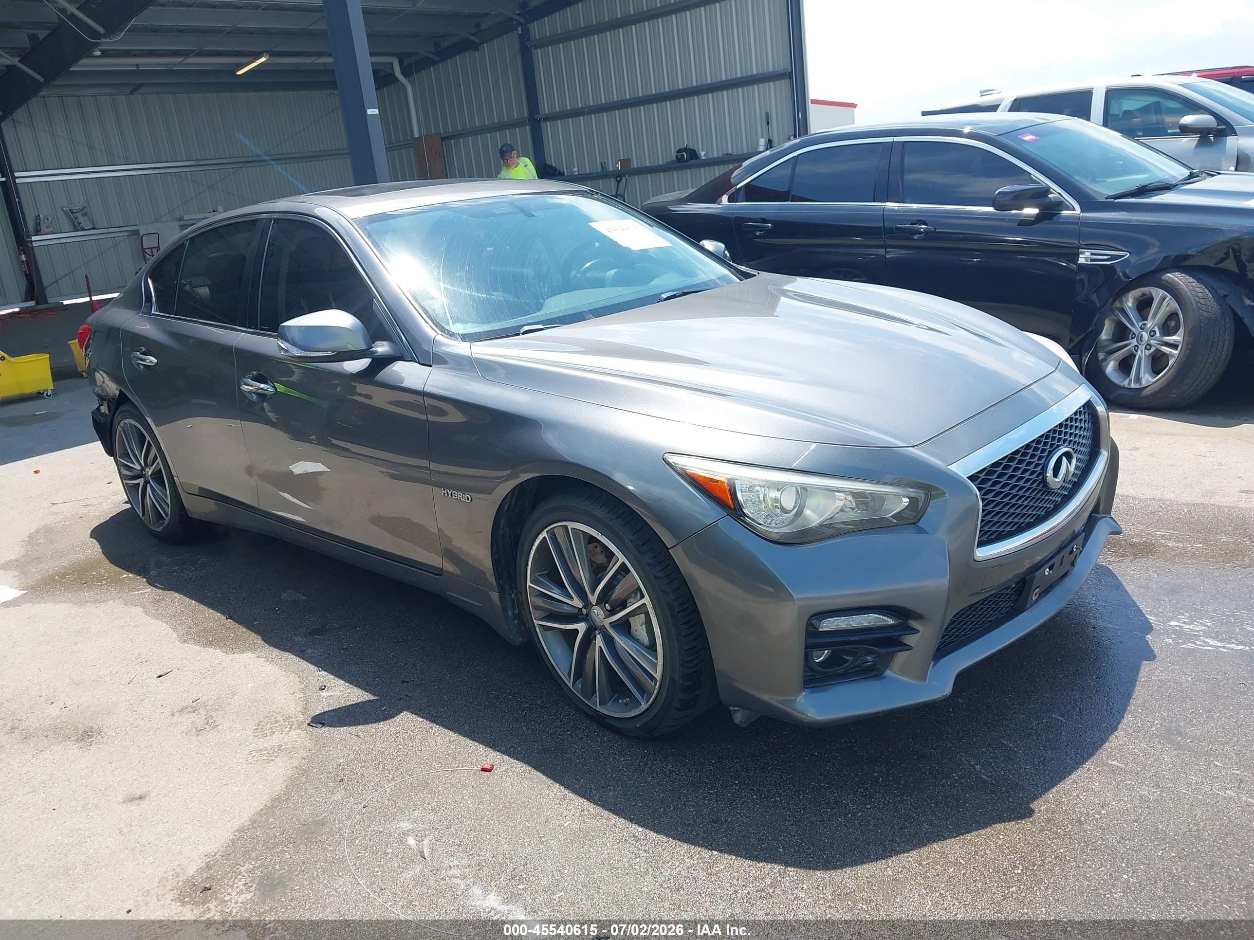 2014 Infiniti Q50 Hybrid Sport Gray vin: JN1AV7AR3EM702814