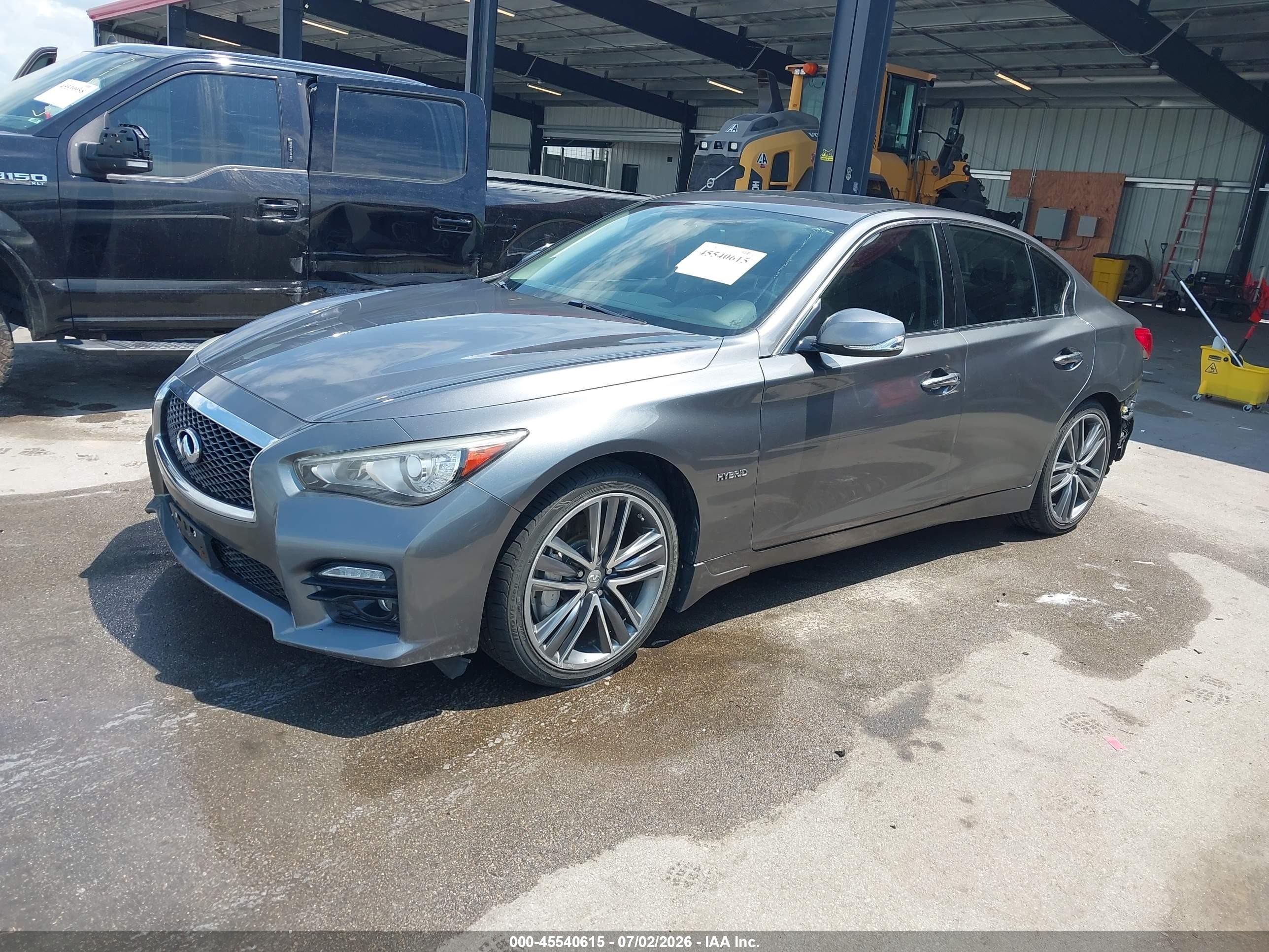 2014 Infiniti Q50 Hybrid Sport Gray vin: JN1AV7AR3EM702814