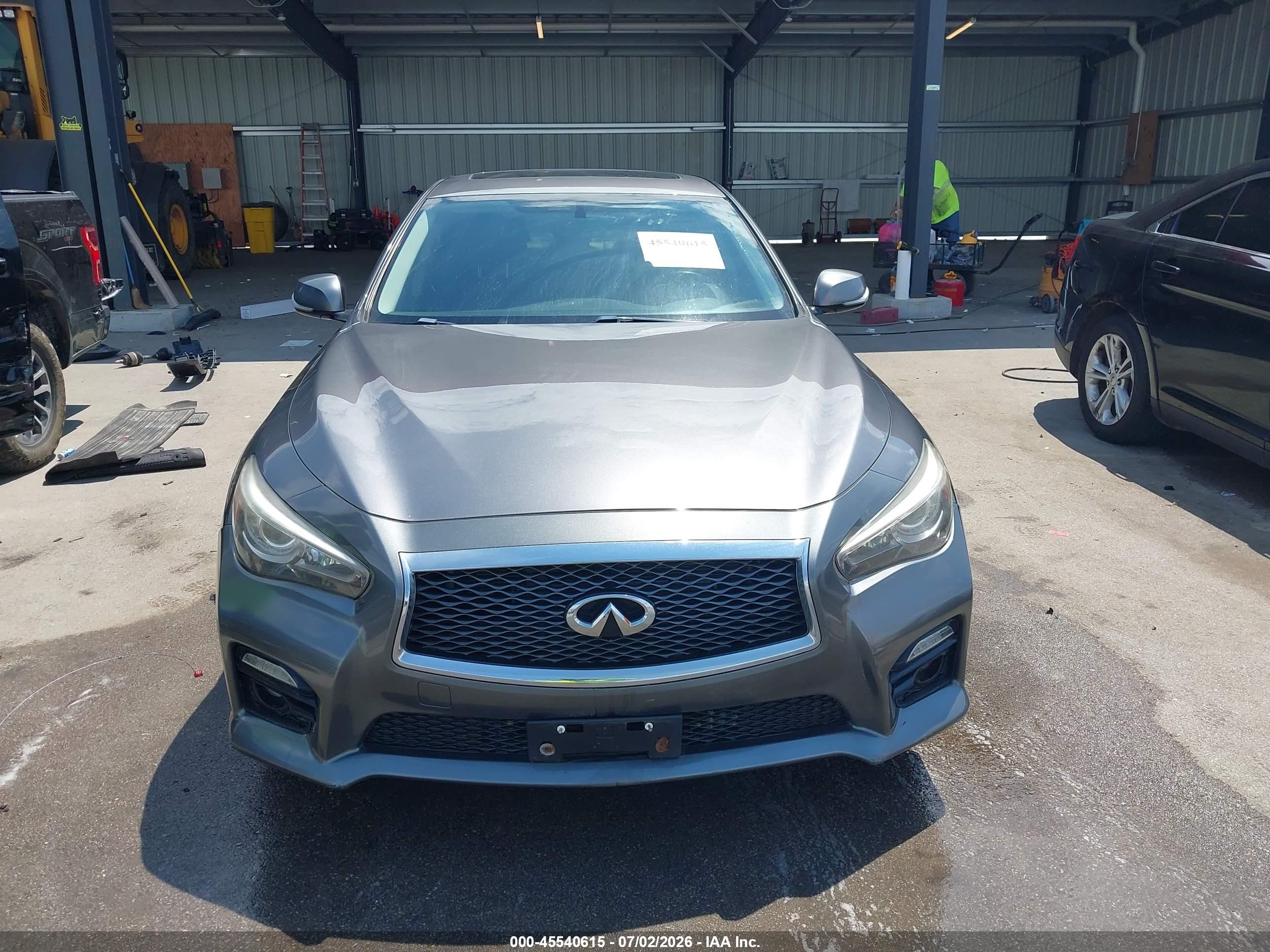 2014 Infiniti Q50 Hybrid Sport Gray vin: JN1AV7AR3EM702814