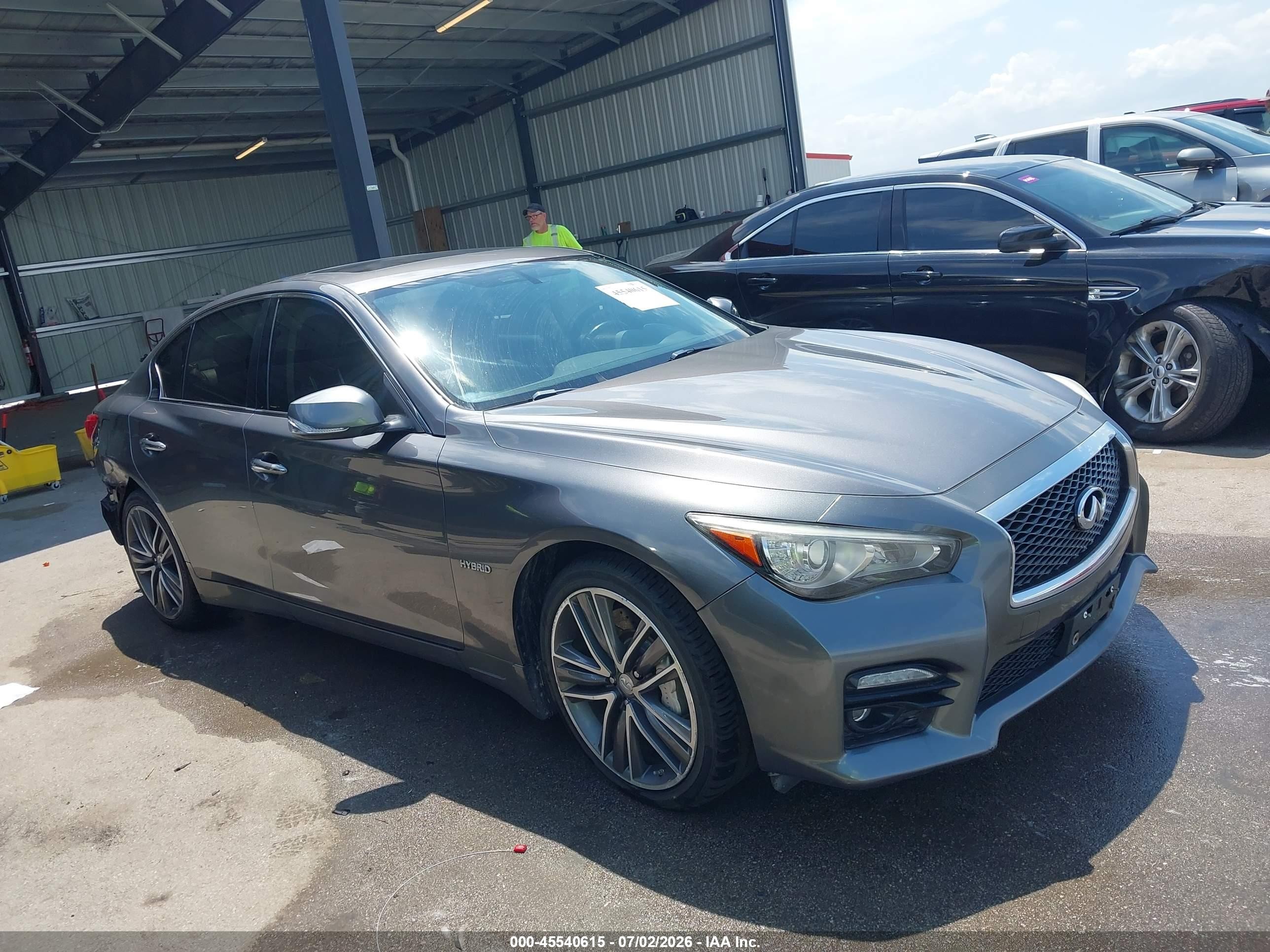 2014 Infiniti Q50 Hybrid Sport Gray vin: JN1AV7AR3EM702814