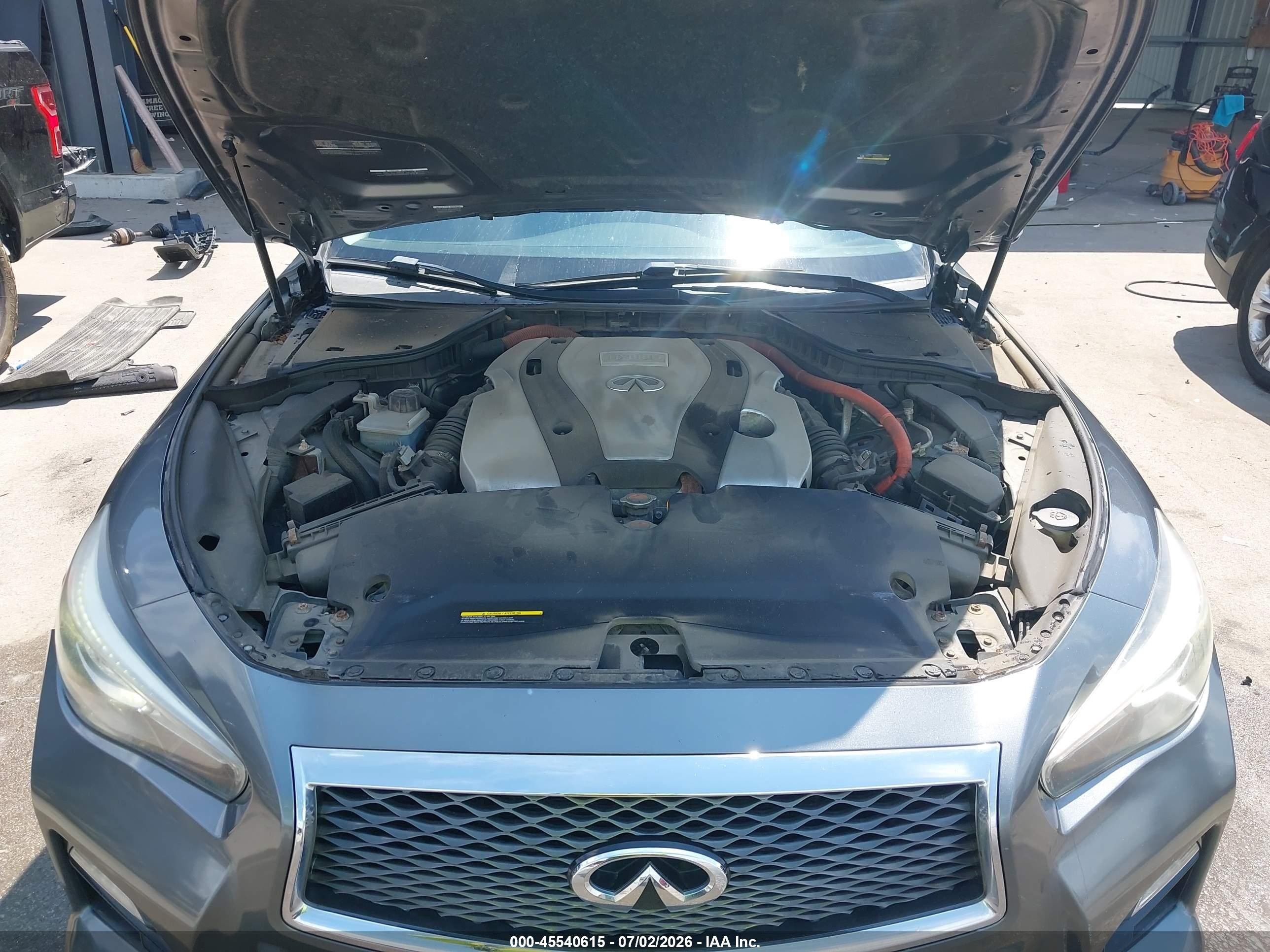 2014 Infiniti Q50 Hybrid Sport Gray vin: JN1AV7AR3EM702814