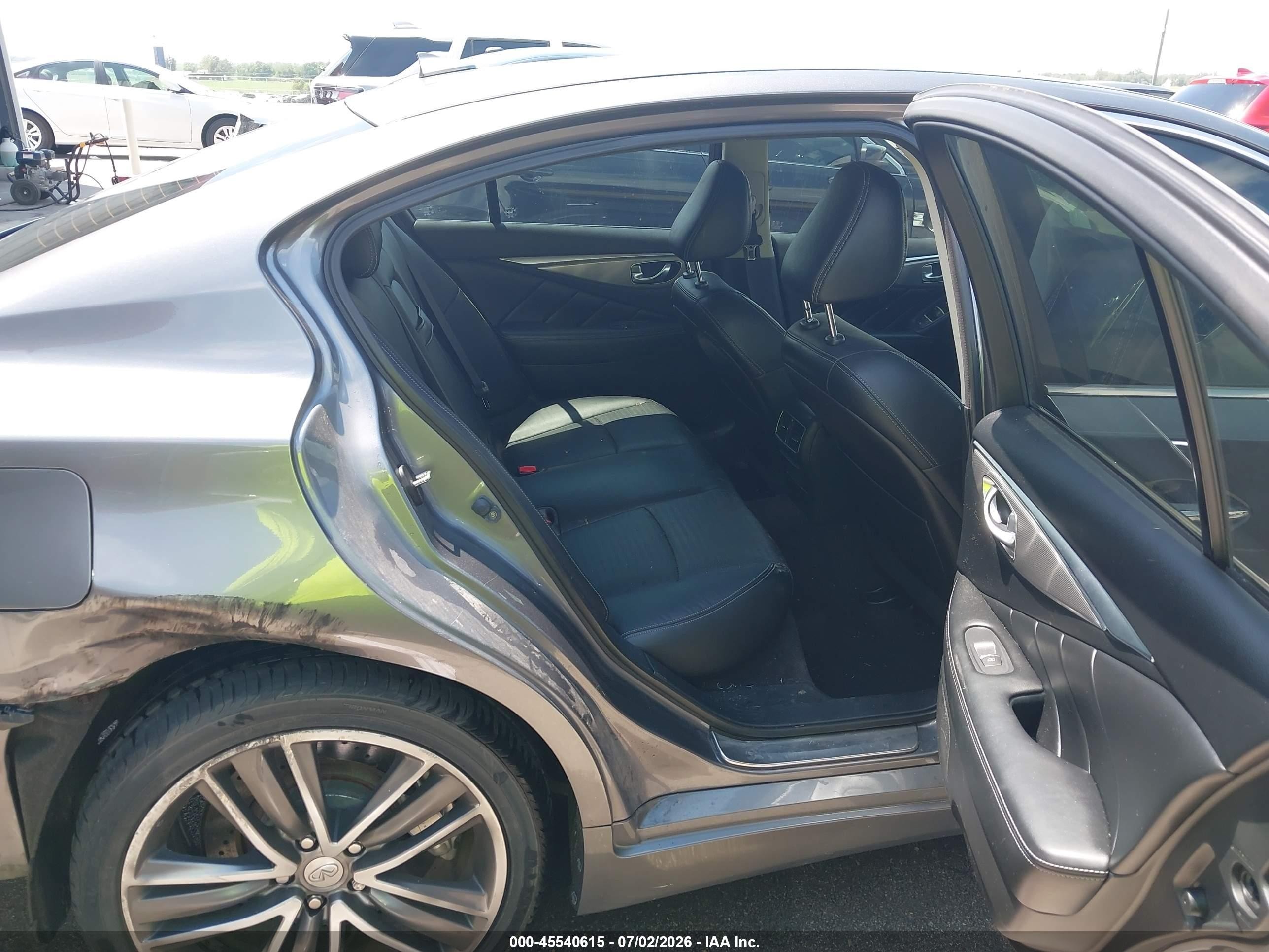 2014 Infiniti Q50 Hybrid Sport Gray vin: JN1AV7AR3EM702814