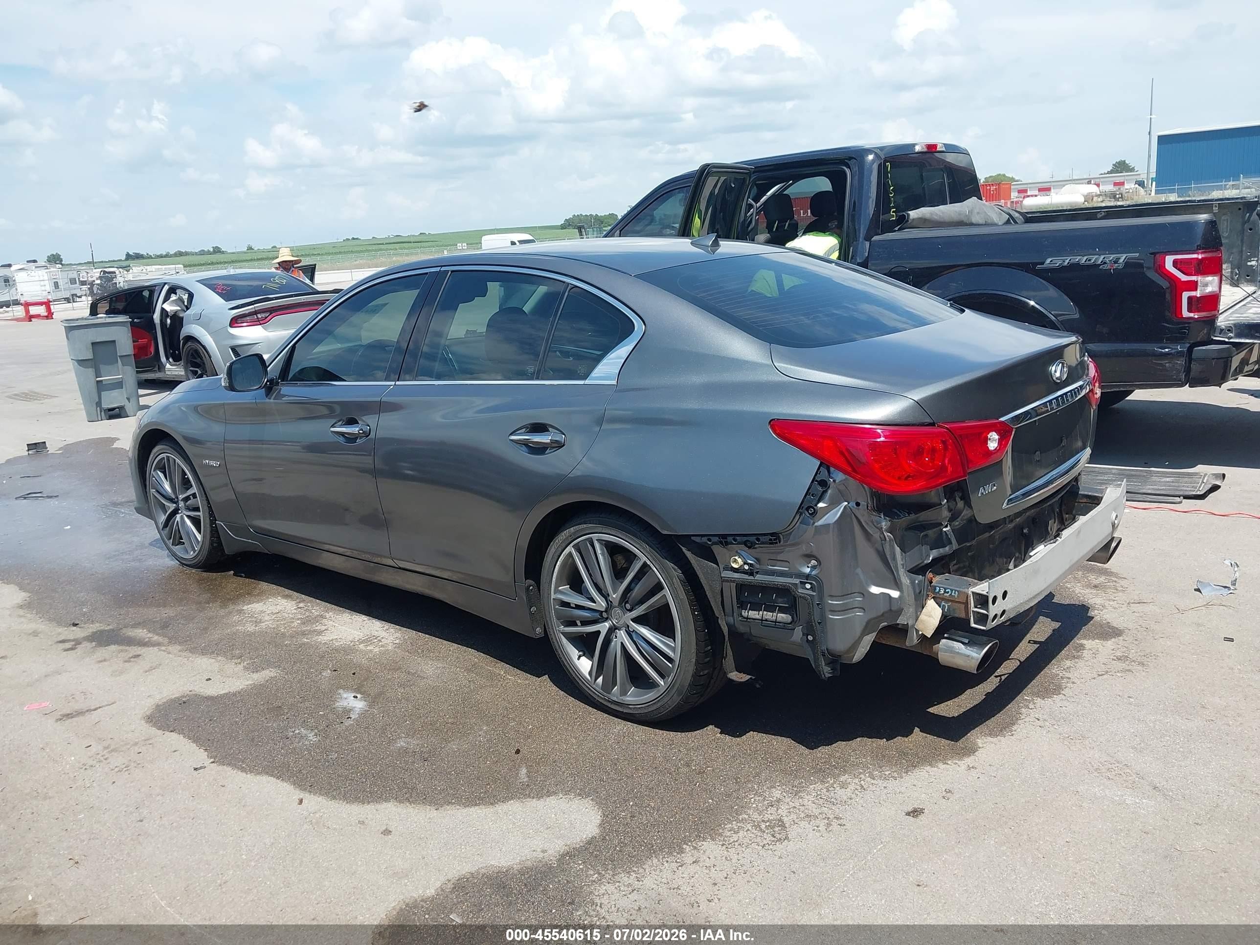 2014 Infiniti Q50 Hybrid Sport Gray vin: JN1AV7AR3EM702814