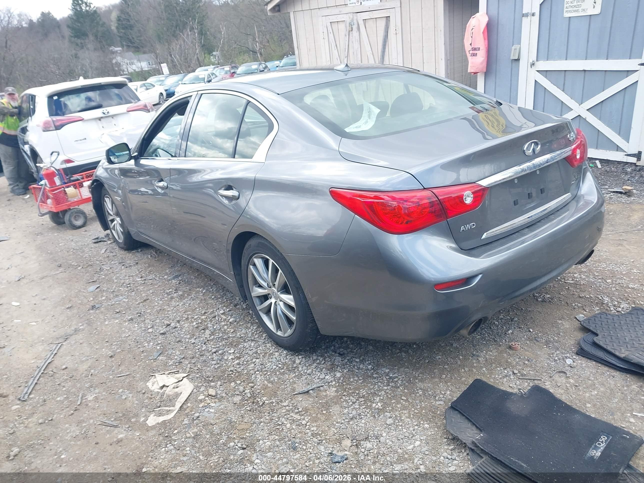 2015 Infiniti Q50 Hybrid Premium Pewter vin: JN1AV7AR3FM850074