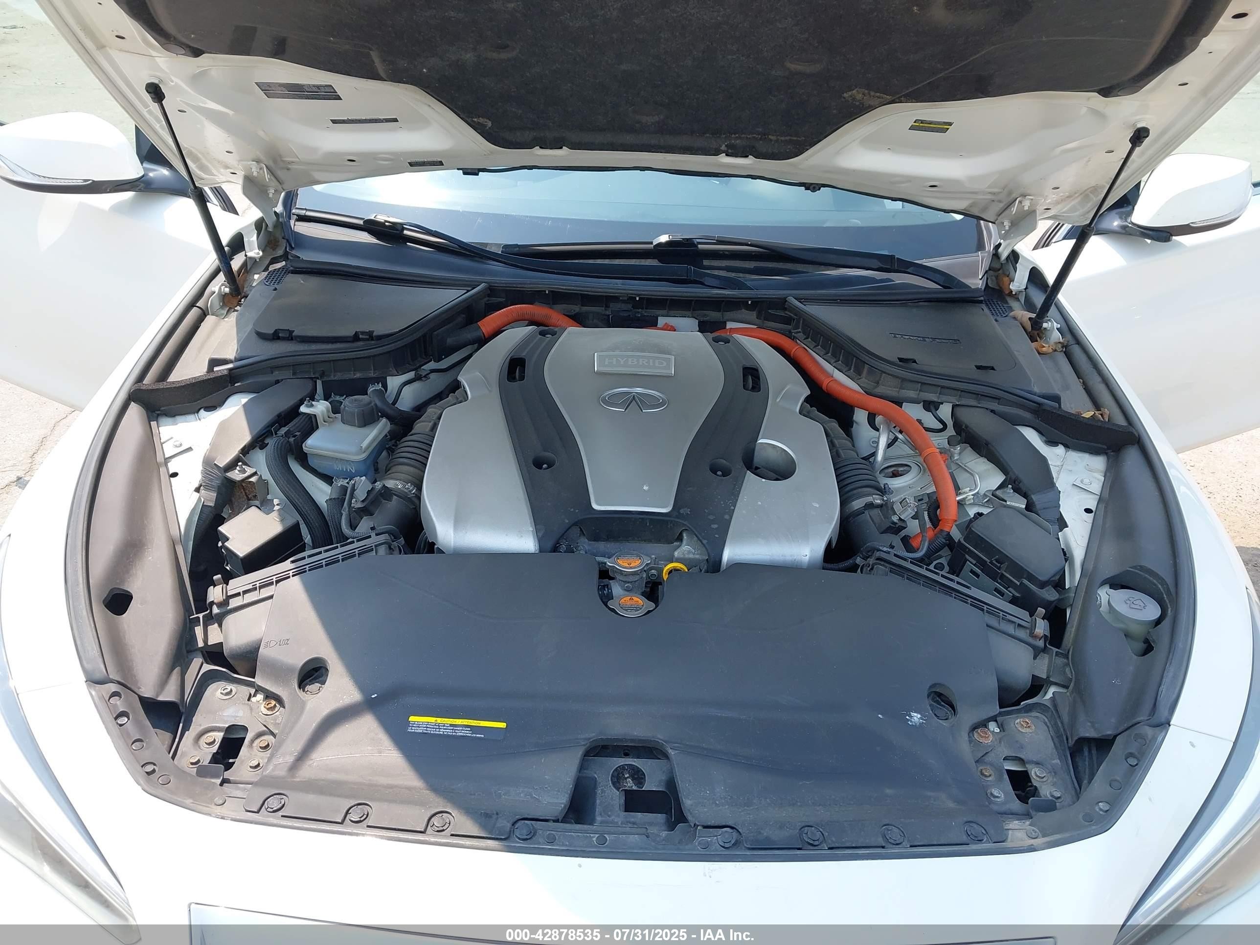 2015 Infiniti Q50 Hybrid Sport White vin: JN1AV7AR3FM850236