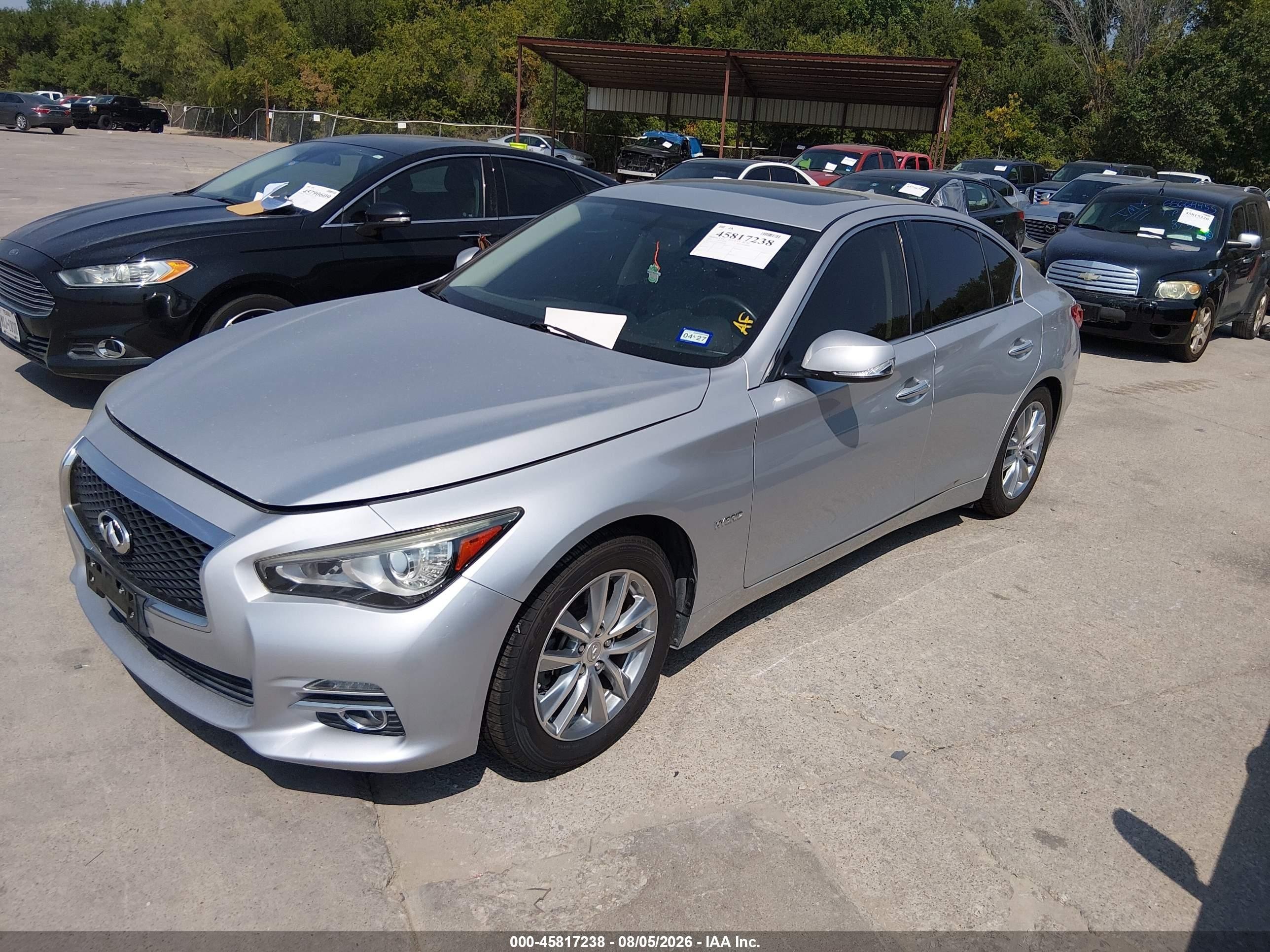2014 Infiniti Q50 Hybrid Premium Silver vin: JN1AV7AR4EM701266