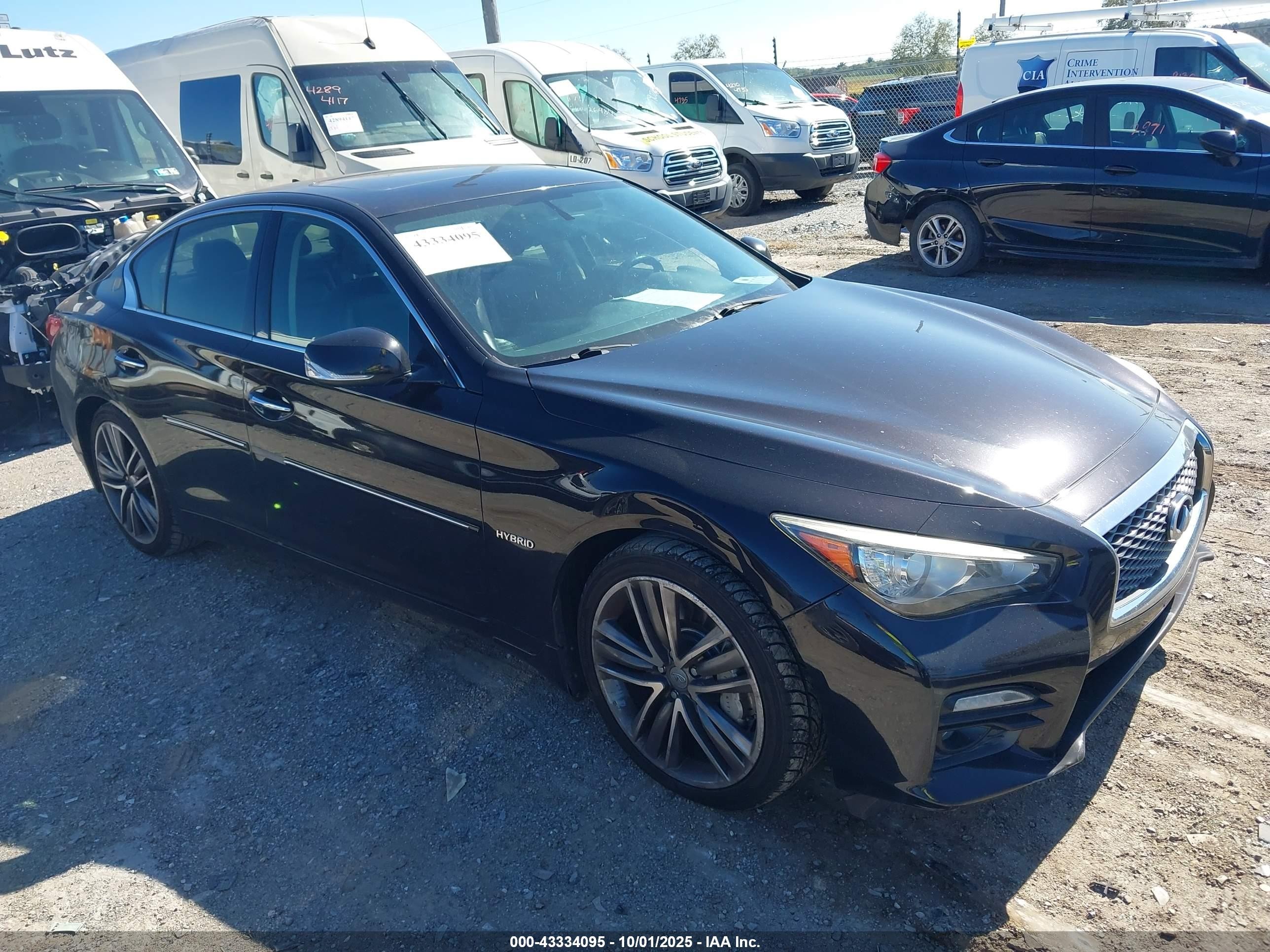 2015 Infiniti Q50 Hybrid Premium/sport Black vin: JN1AV7AR4FM850455