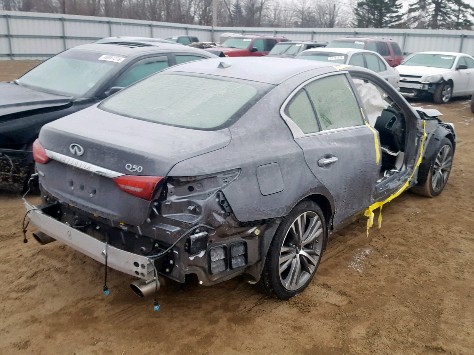 2018 Infiniti Q50 Hybrid Luxe Gray vin: JN1AV7AR4JM540041