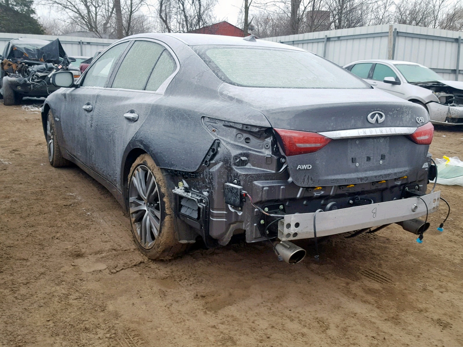 2018 Infiniti Q50 Hybrid Luxe Gray vin: JN1AV7AR4JM540041