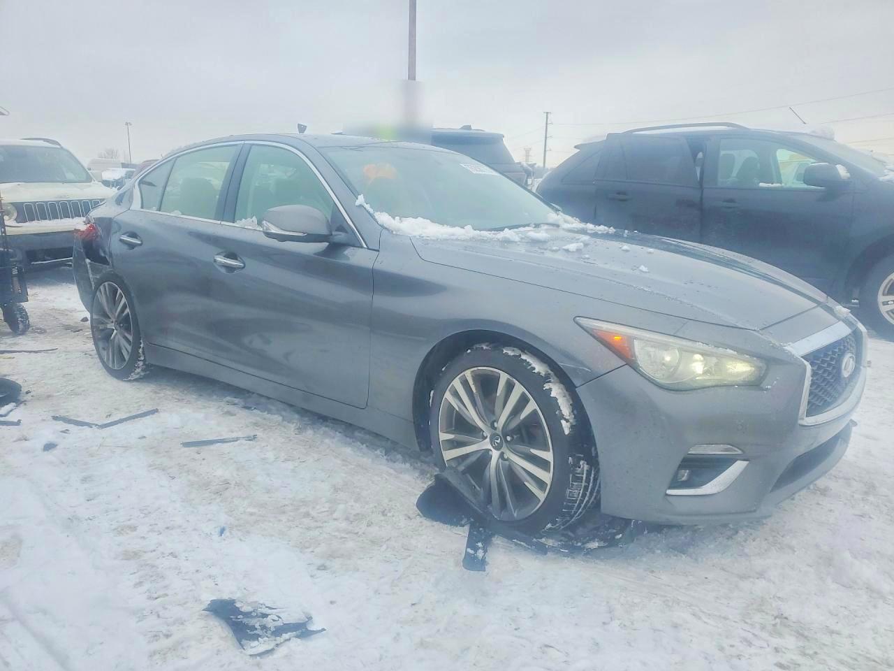 2018 Infiniti Q50 Hybrid Luxe Gray vin: JN1AV7AR4JM540041