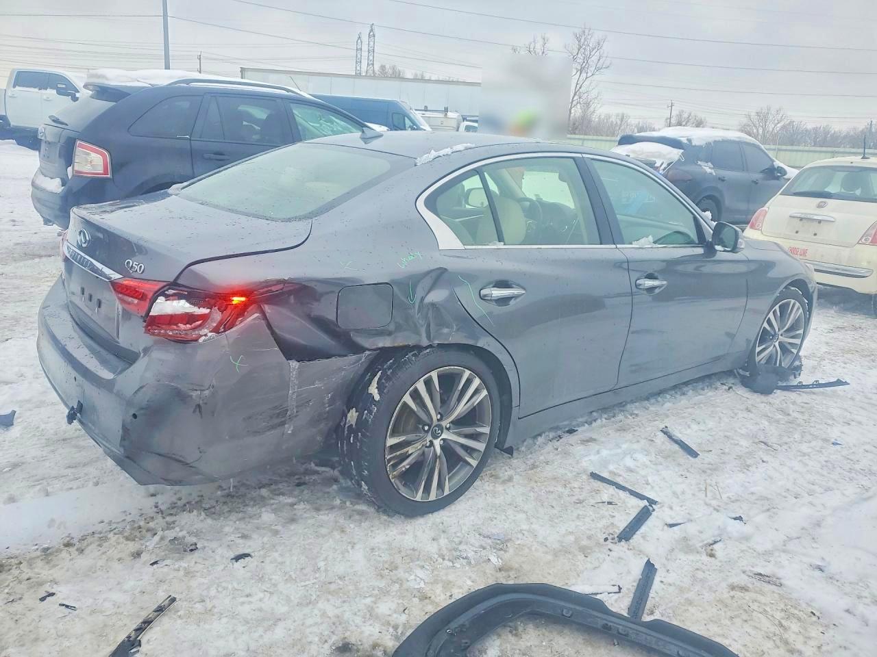 2018 Infiniti Q50 Hybrid Luxe Gray vin: JN1AV7AR4JM540041