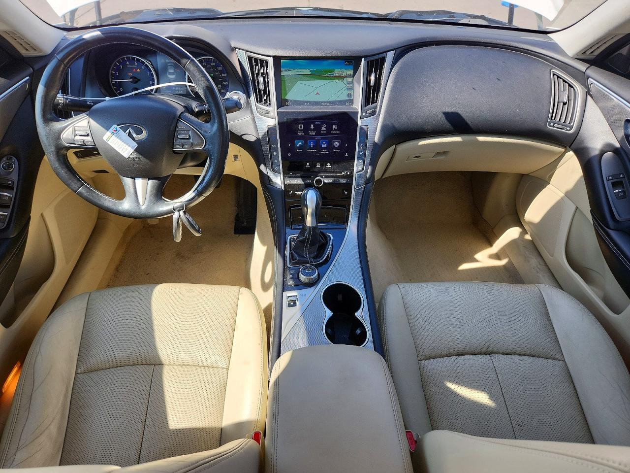 2014 Infiniti Q50 Hybrid Premium White vin: JN1AV7AR5EM702345