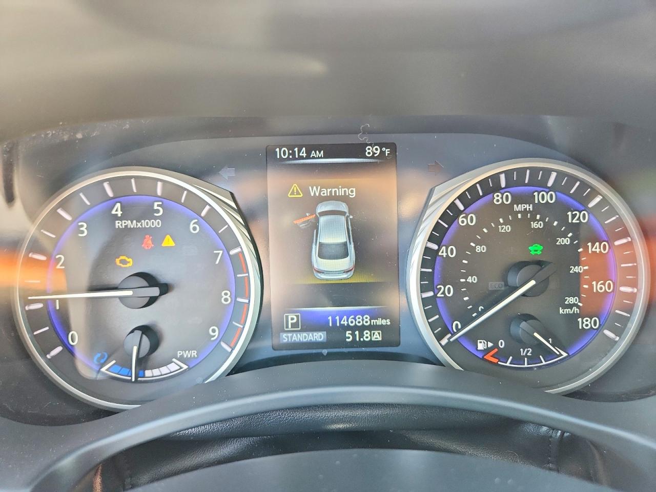 2014 Infiniti Q50 Hybrid Premium White vin: JN1AV7AR5EM702345
