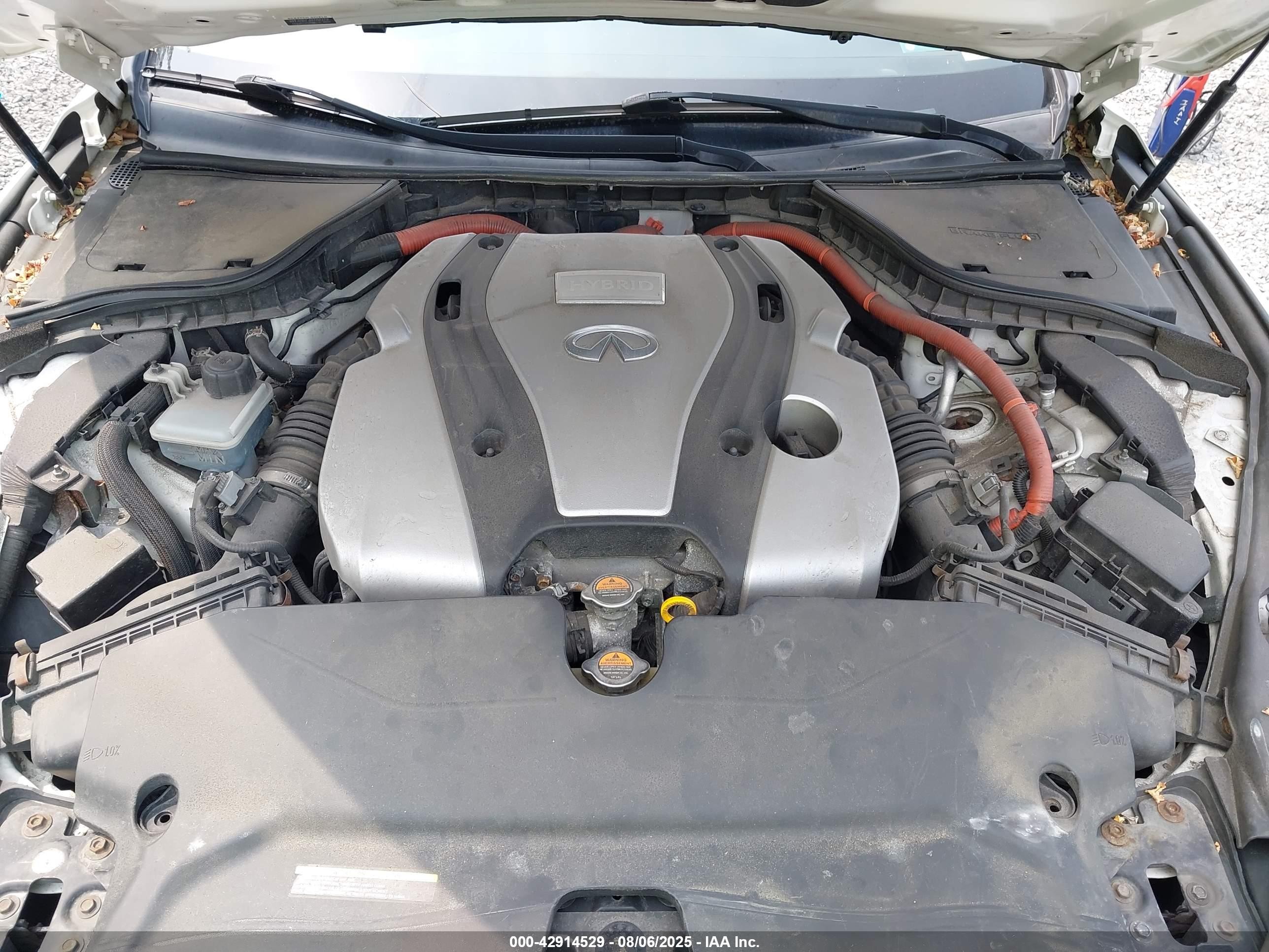 2015 Infiniti Q50 Hybrid Sport White vin: JN1AV7AR5FM850223
