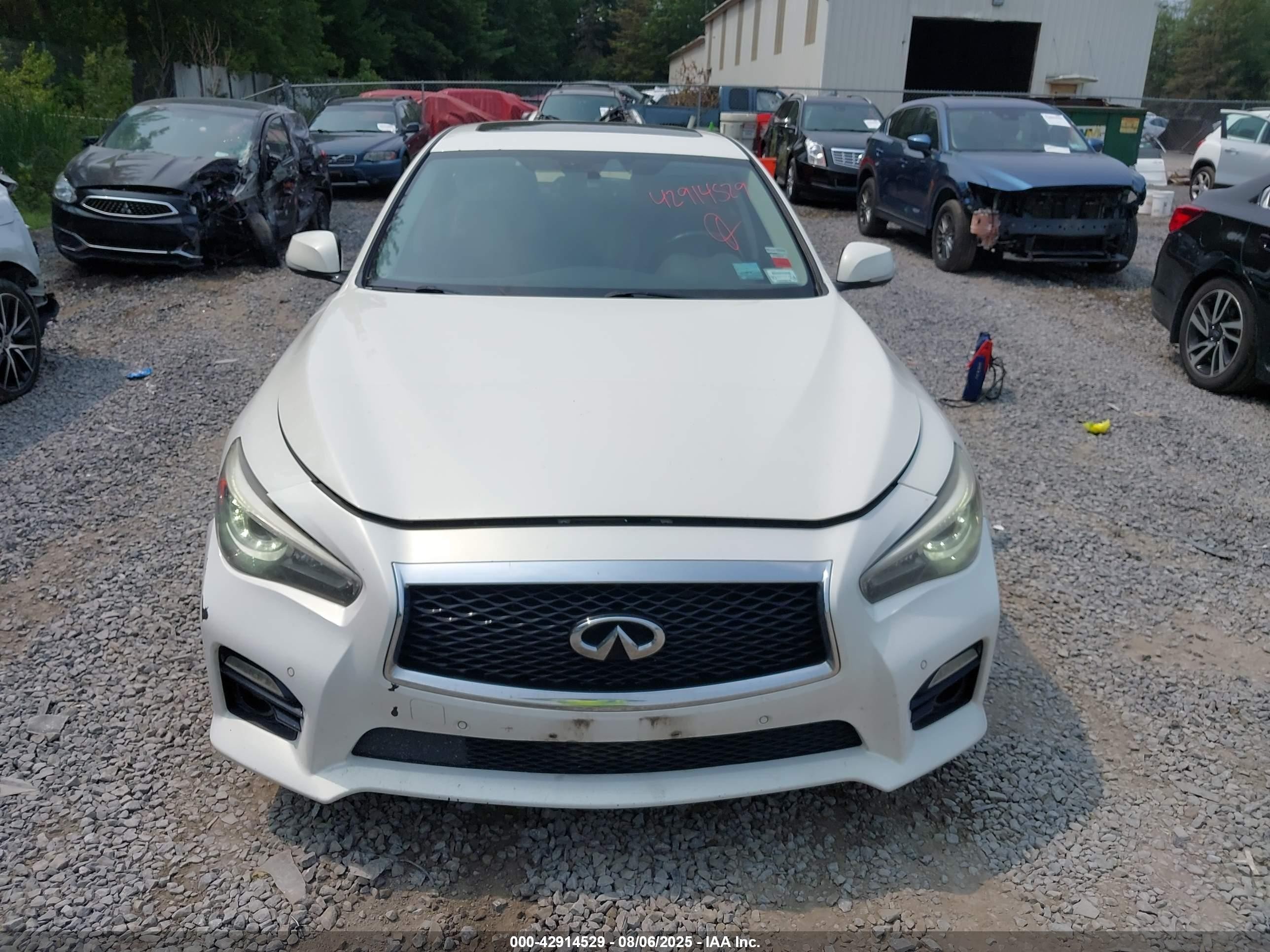2015 Infiniti Q50 Hybrid Sport White vin: JN1AV7AR5FM850223