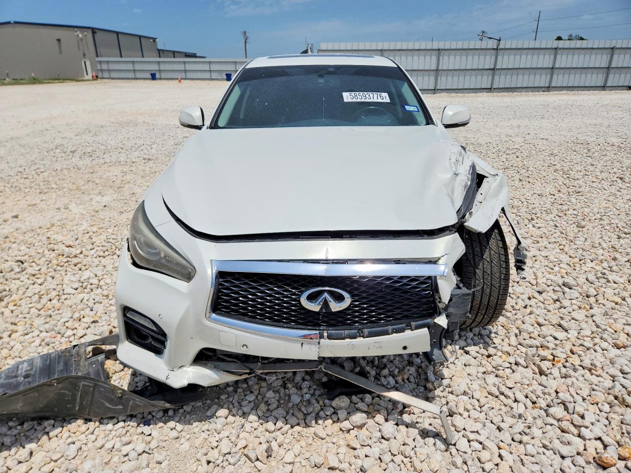 2014 Infiniti Q50 Hybrid Sport White vin: JN1AV7AR6EM702242
