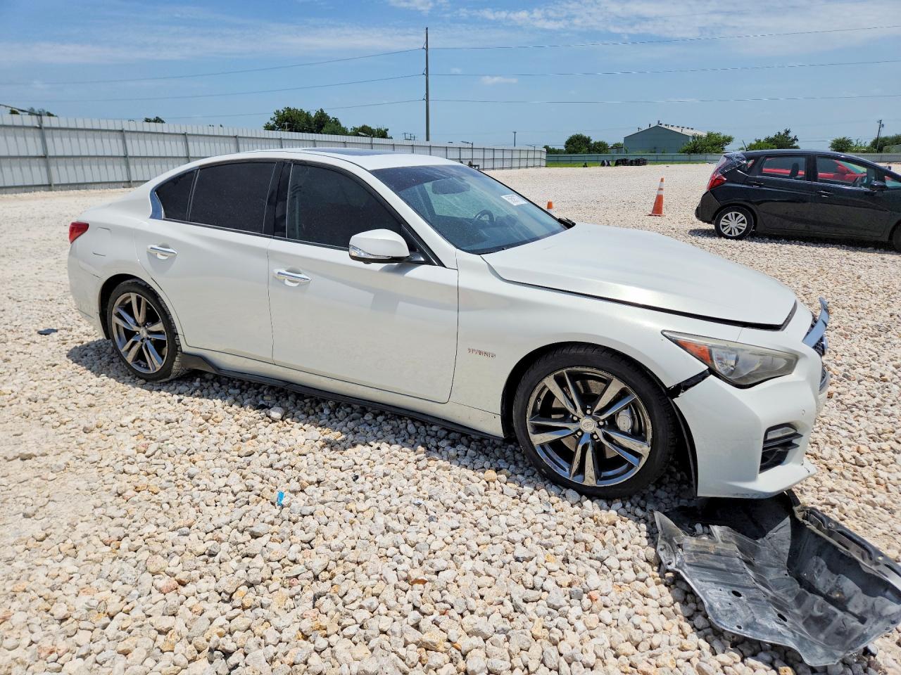 2014 Infiniti Q50 Hybrid Sport White vin: JN1AV7AR6EM702242