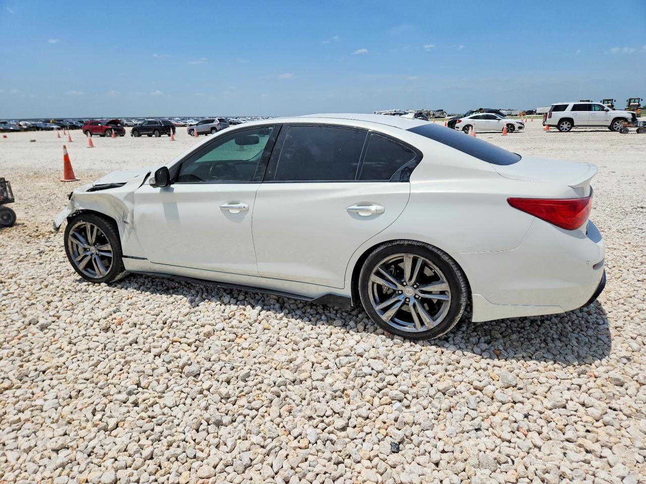 2014 Infiniti Q50 Hybrid Sport White vin: JN1AV7AR6EM702242