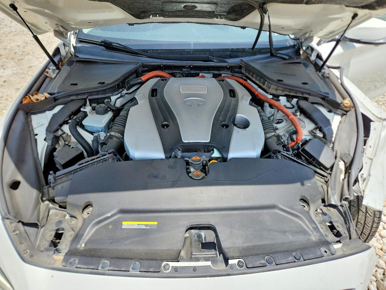 2014 Infiniti Q50 Hybrid Sport White vin: JN1AV7AR6EM702242