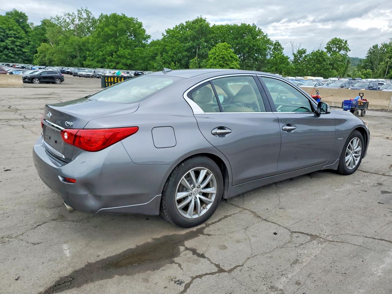 2014 Infiniti Q50 Hybrid Premium Gray vin: JN1AV7AR6EM702449