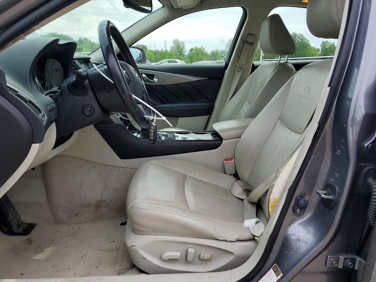 2014 Infiniti Q50 Hybrid Premium Gray vin: JN1AV7AR6EM702449
