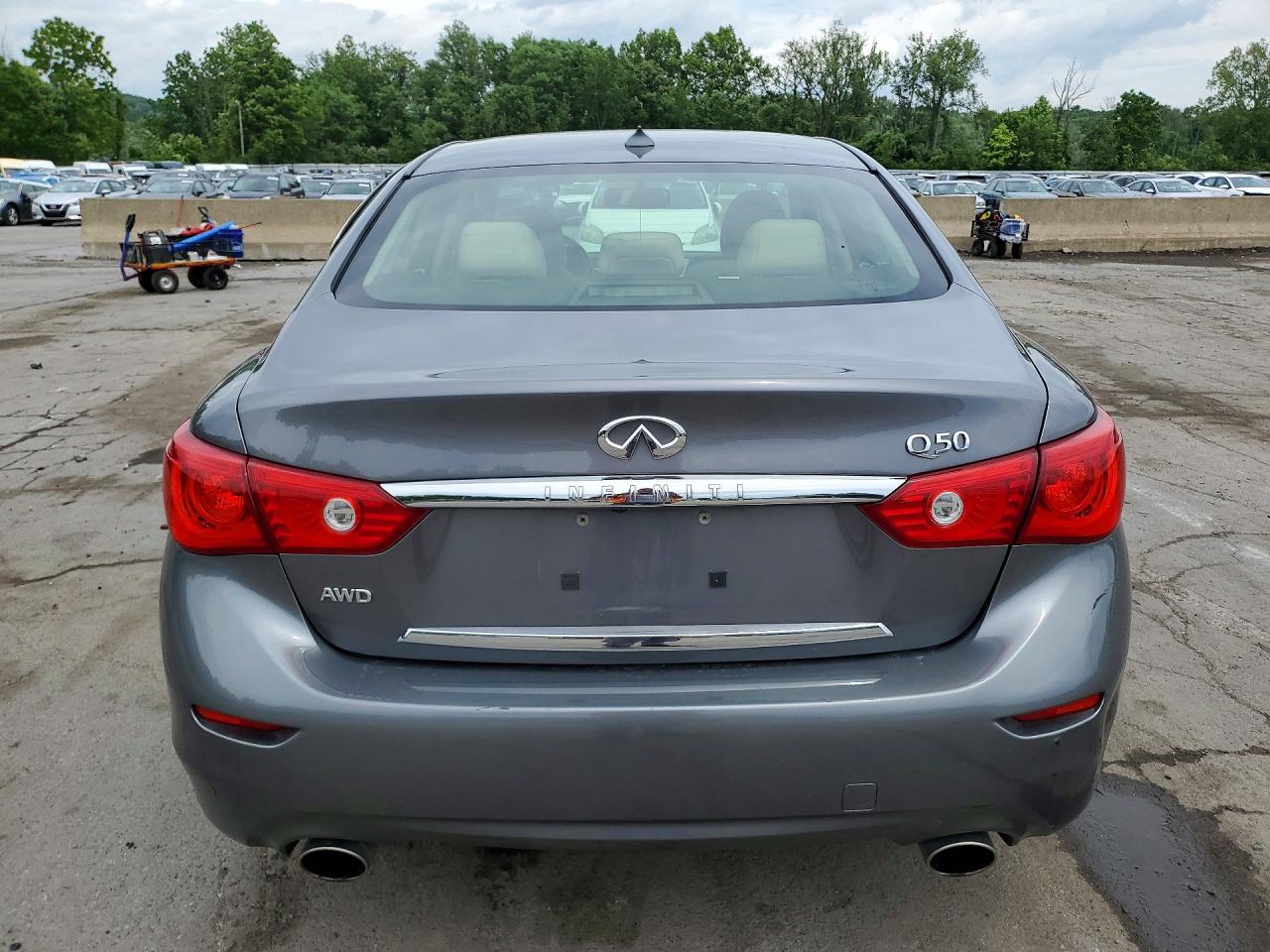 2014 Infiniti Q50 Hybrid Premium Gray vin: JN1AV7AR6EM702449