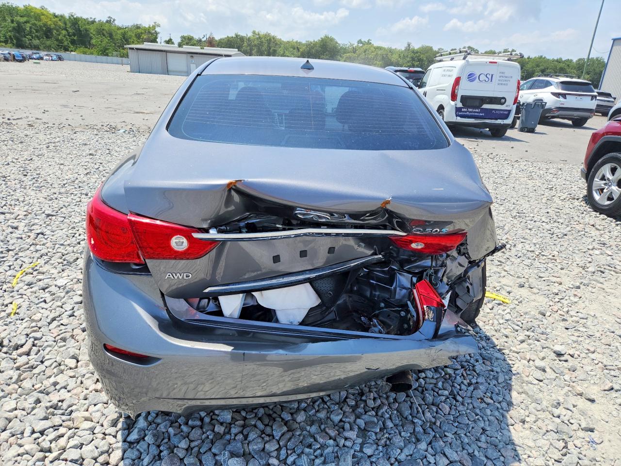 2014 Infiniti Q50 Hybrid Sport Gray vin: JN1AV7AR7EM702962