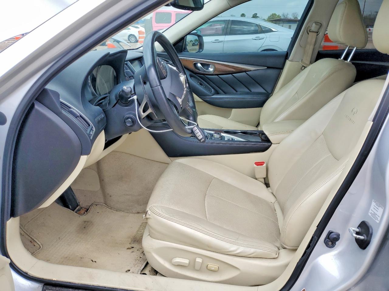 2014 Infiniti Q50 Hybrid Premium Серебряный vin: JN1AV7AR8EM702419