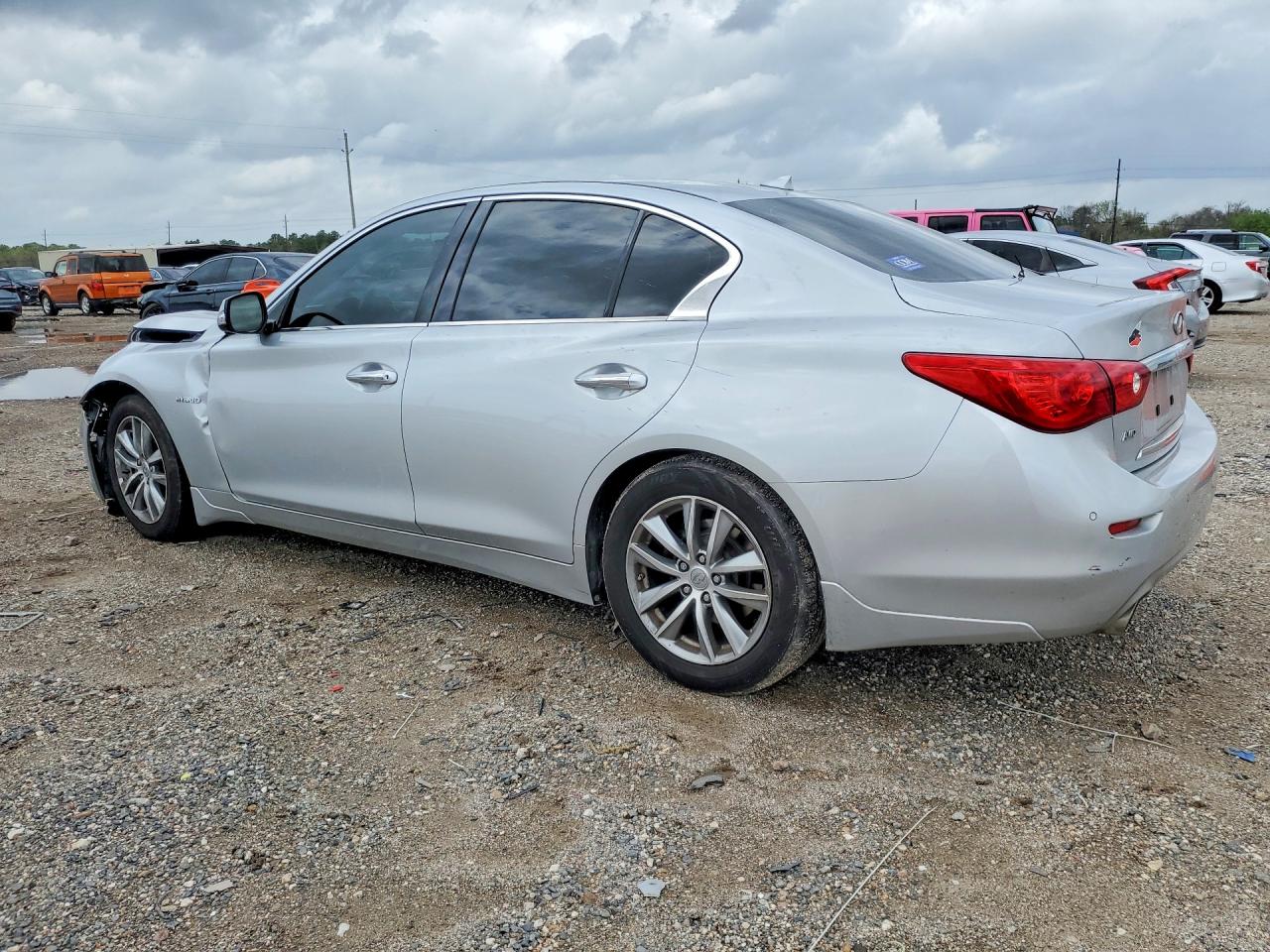 2014 Infiniti Q50 Hybrid Premium Серебряный vin: JN1AV7AR8EM702419