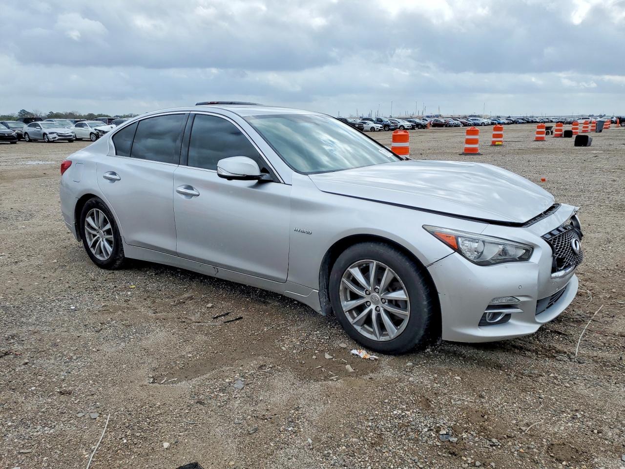 2014 Infiniti Q50 Hybrid Premium Серебряный vin: JN1AV7AR8EM702419