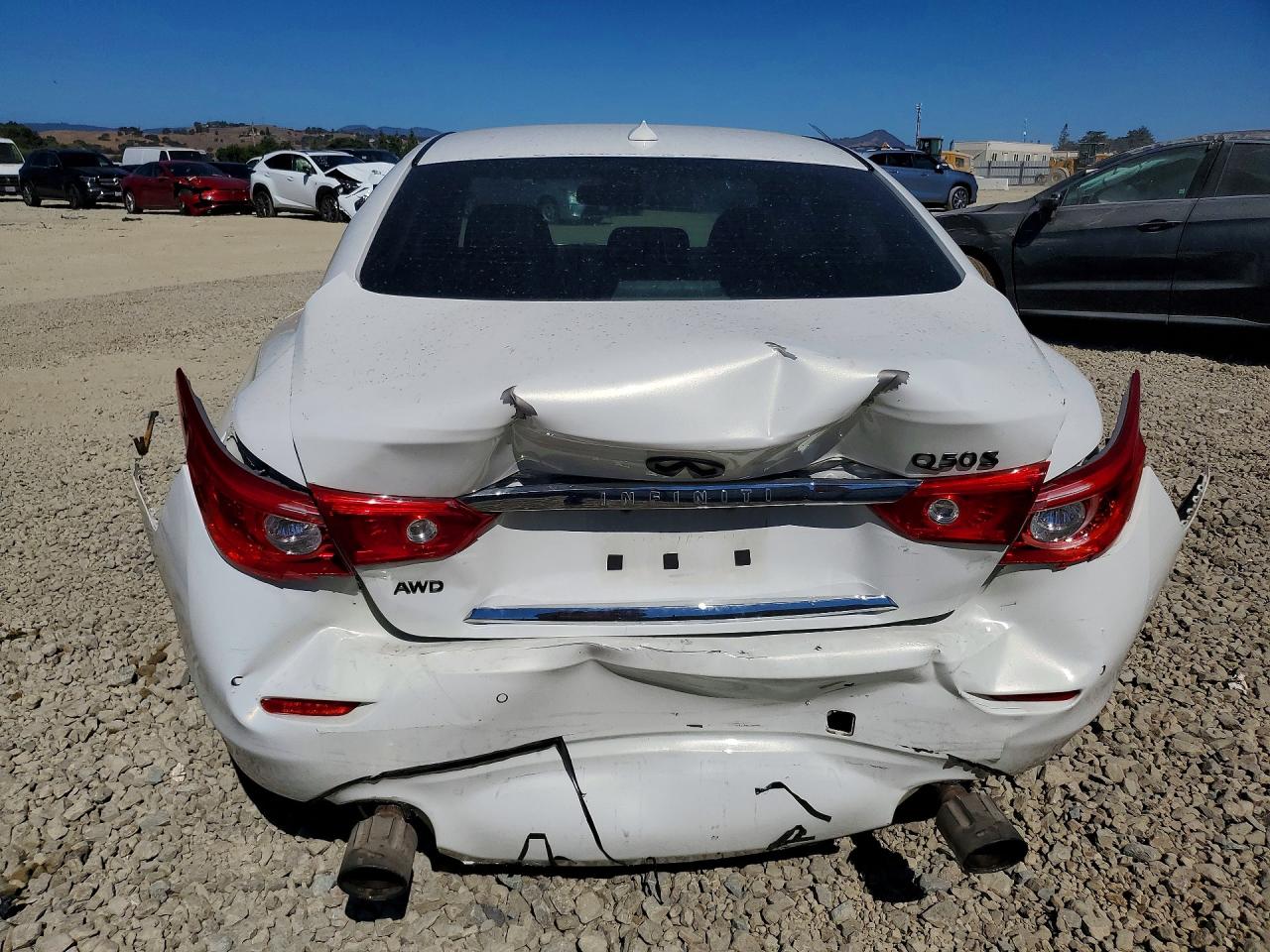 2014 Infiniti Q50 Hybrid Sport Белый vin: JN1AV7AR8EM703439