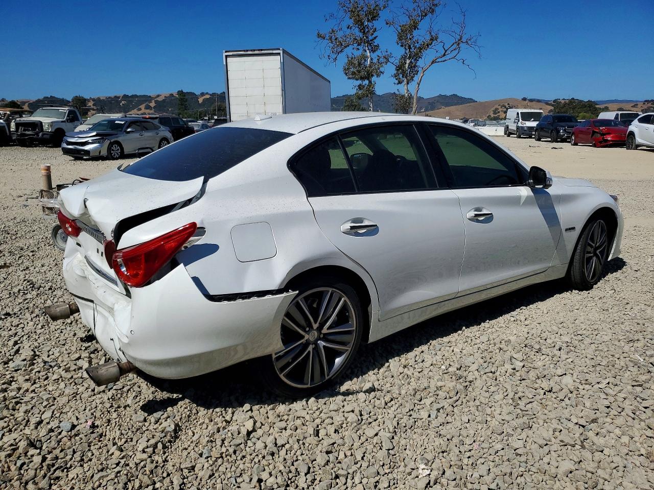 2014 Infiniti Q50 Hybrid Sport Белый vin: JN1AV7AR8EM703439