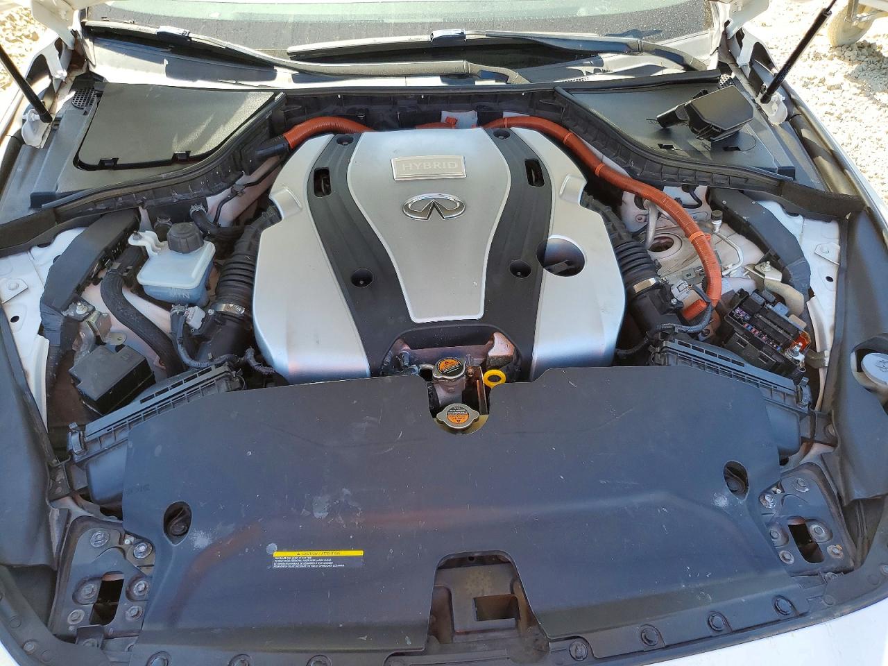 2014 Infiniti Q50 Hybrid Sport Белый vin: JN1AV7AR8EM703439