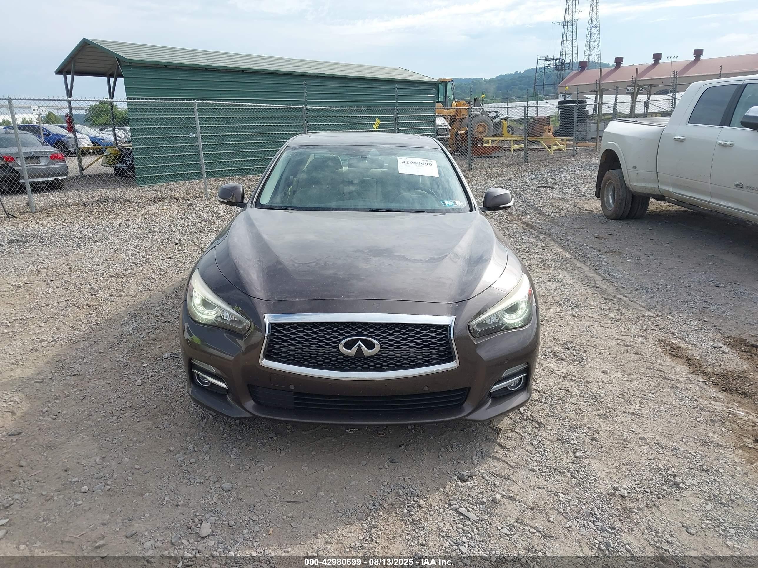 2015 Infiniti Q50 Hybrid Premium/sport Brown vin: JN1AV7AR8FM850619