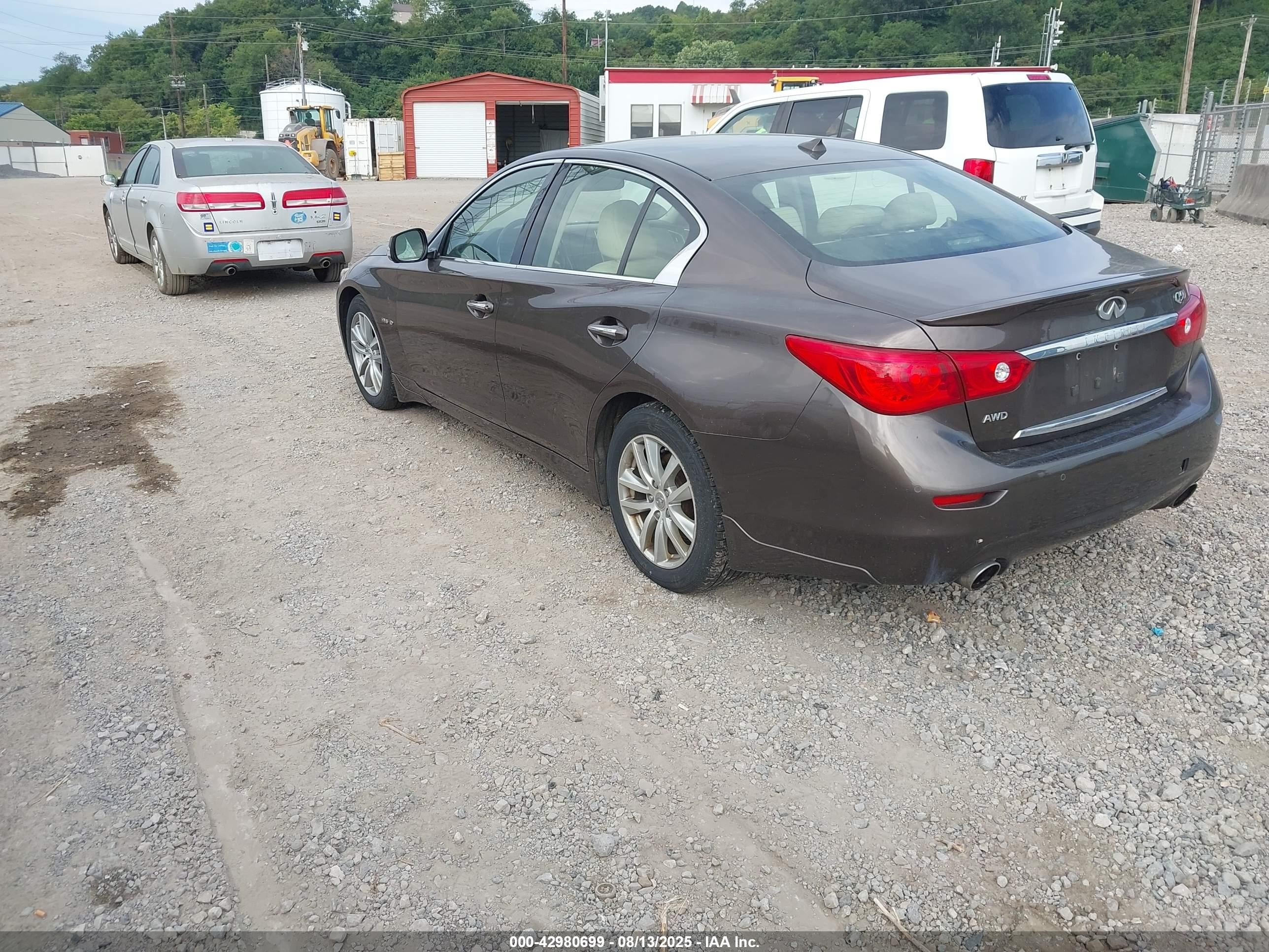 2015 Infiniti Q50 Hybrid Premium/sport Brown vin: JN1AV7AR8FM850619