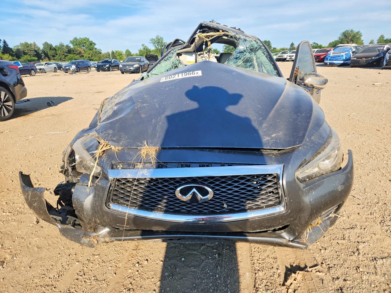 2015 Infiniti Q50 Hybrid Premium Gray vin: JN1AV7AR8FM850927