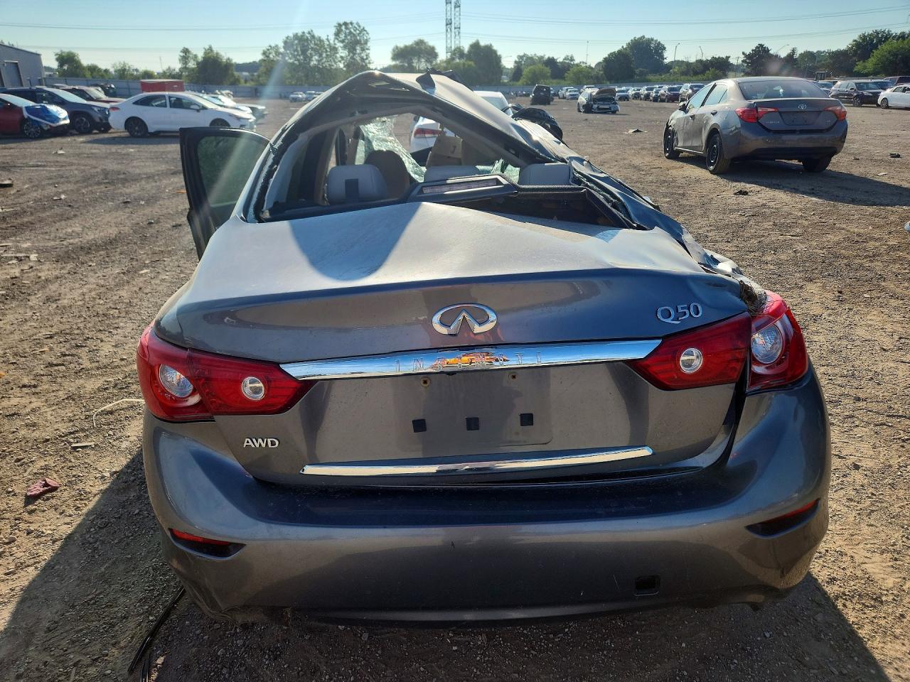 2015 Infiniti Q50 Hybrid Premium Gray vin: JN1AV7AR8FM850927