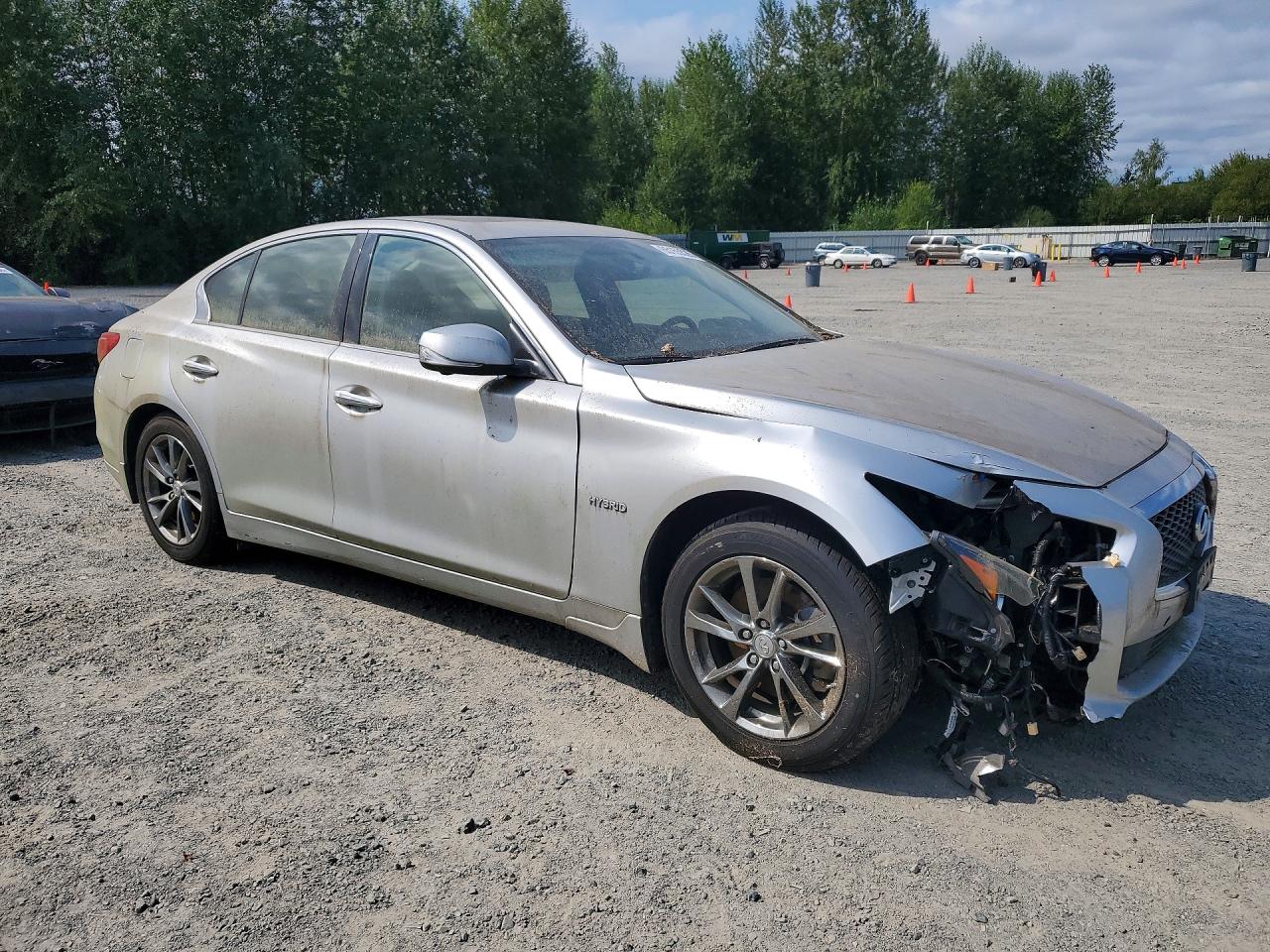 2014 Infiniti Q50 Hybrid Premium Silver vin: JN1AV7AR9EM702199