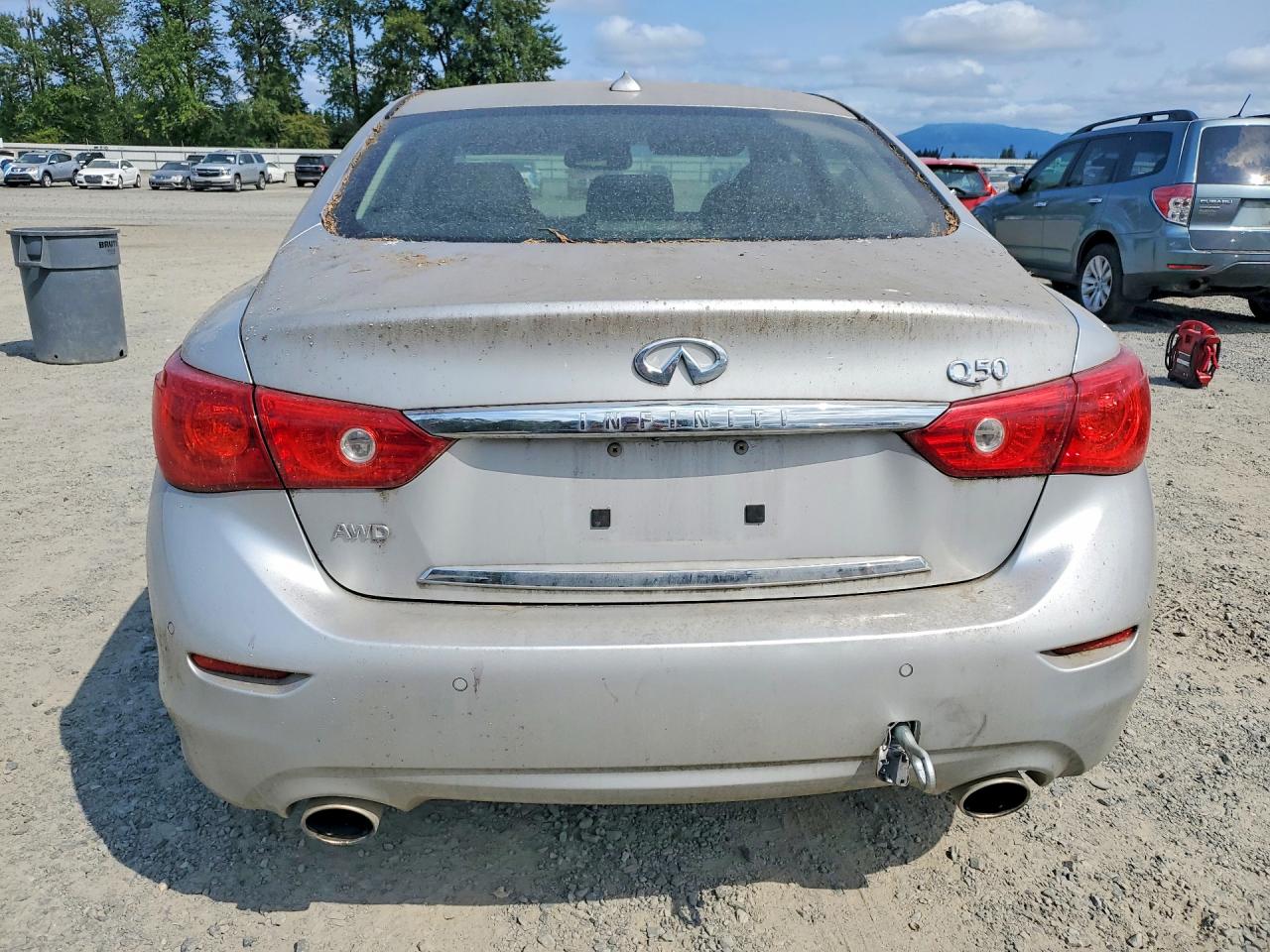2014 Infiniti Q50 Hybrid Premium Silver vin: JN1AV7AR9EM702199