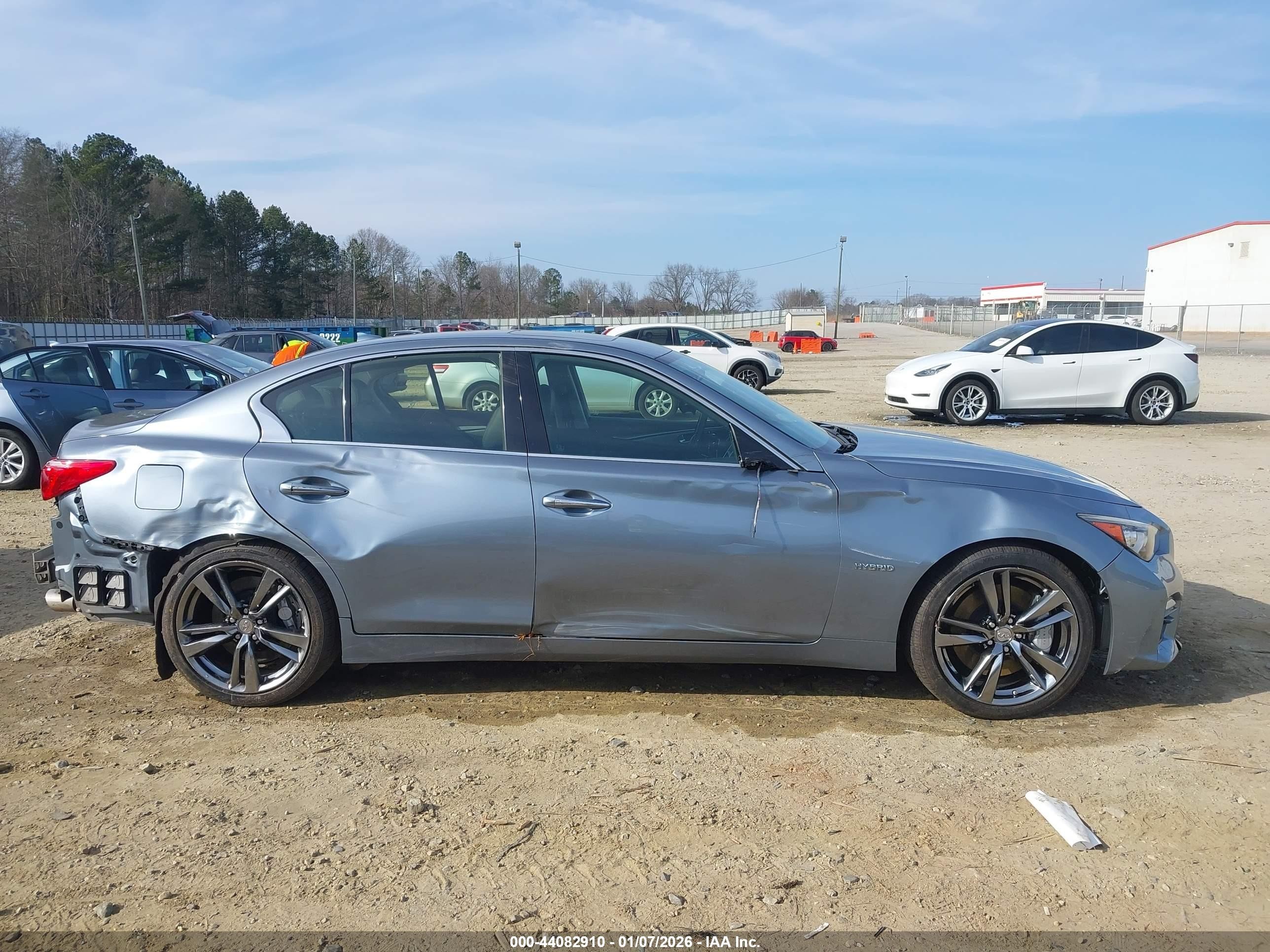 2015 Infiniti Q50 Hybrid Premium/sport Gray vin: JN1AV7AR9FM850824