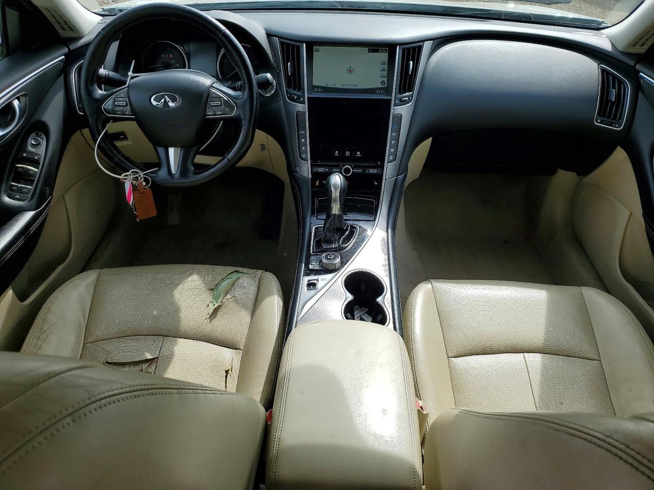 2014 Infiniti Q50 Hybrid Premium White vin: JN1AV7ARXEM700784