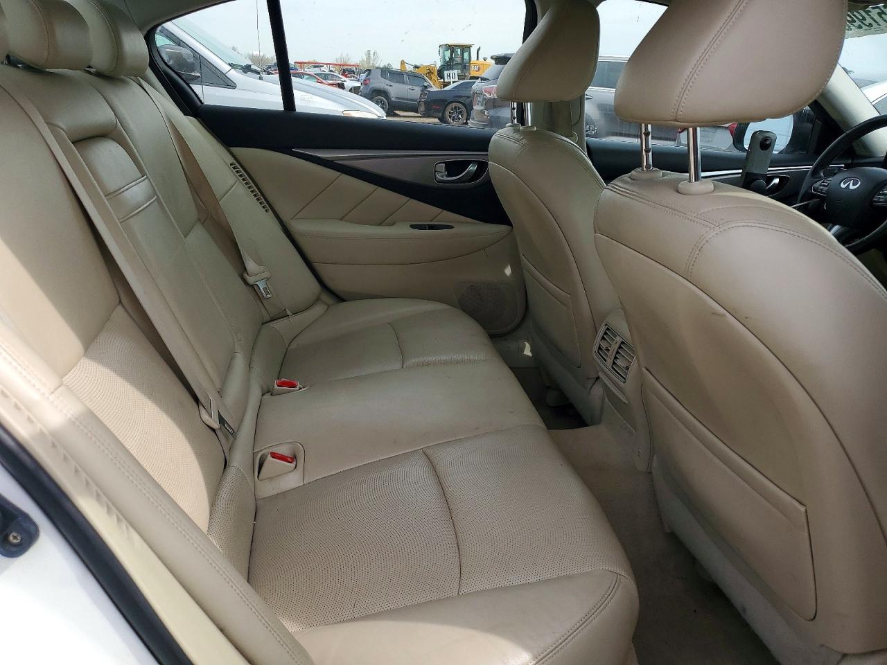 2014 Infiniti Q50 Hybrid Premium White vin: JN1AV7ARXEM700784