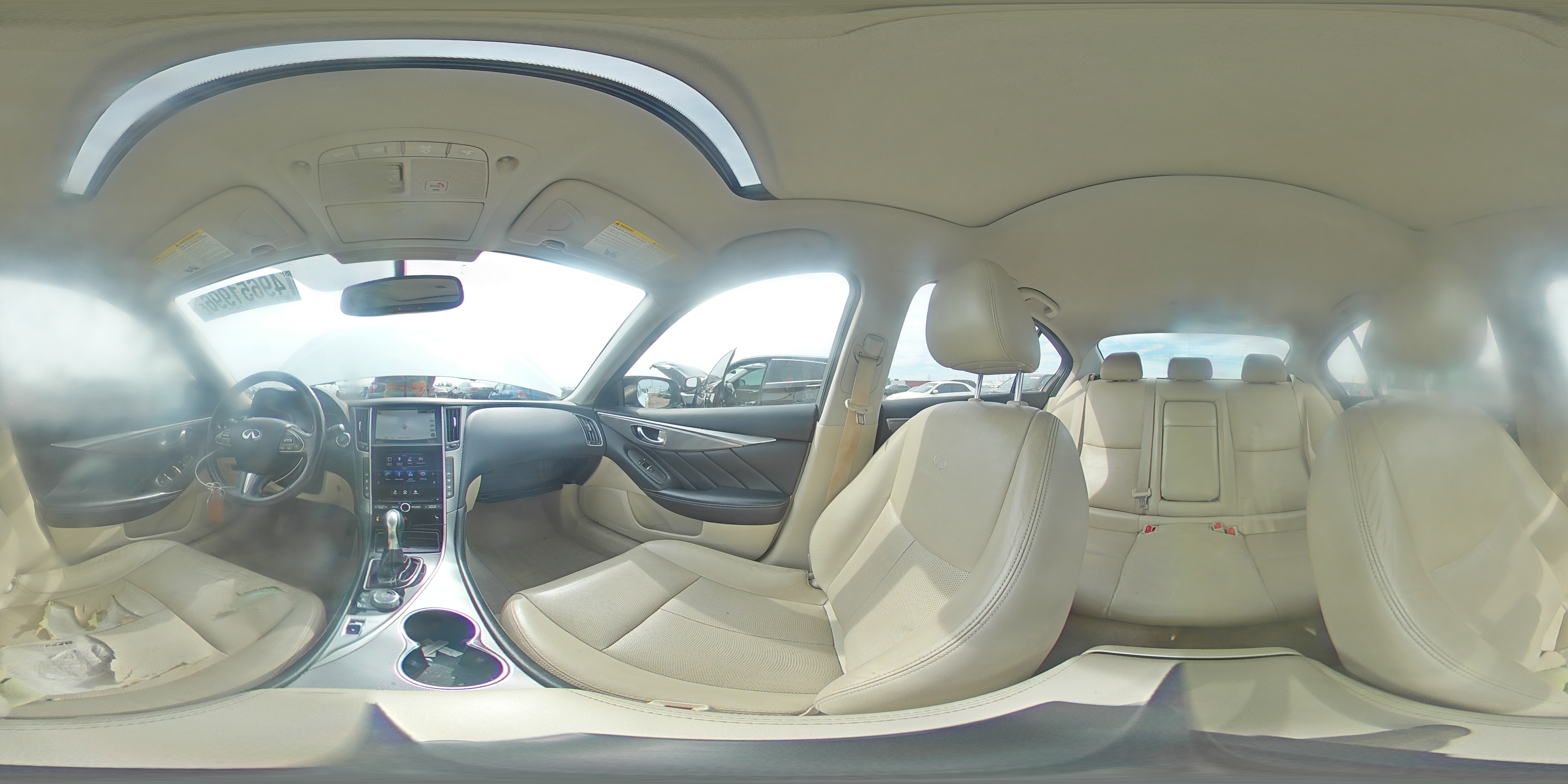 2014 Infiniti Q50 Hybrid Premium White vin: JN1AV7ARXEM700784