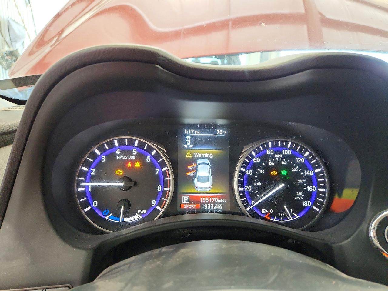 2014 Infiniti Q50 Hybrid Premium Red vin: JN1AV7ARXEM702020