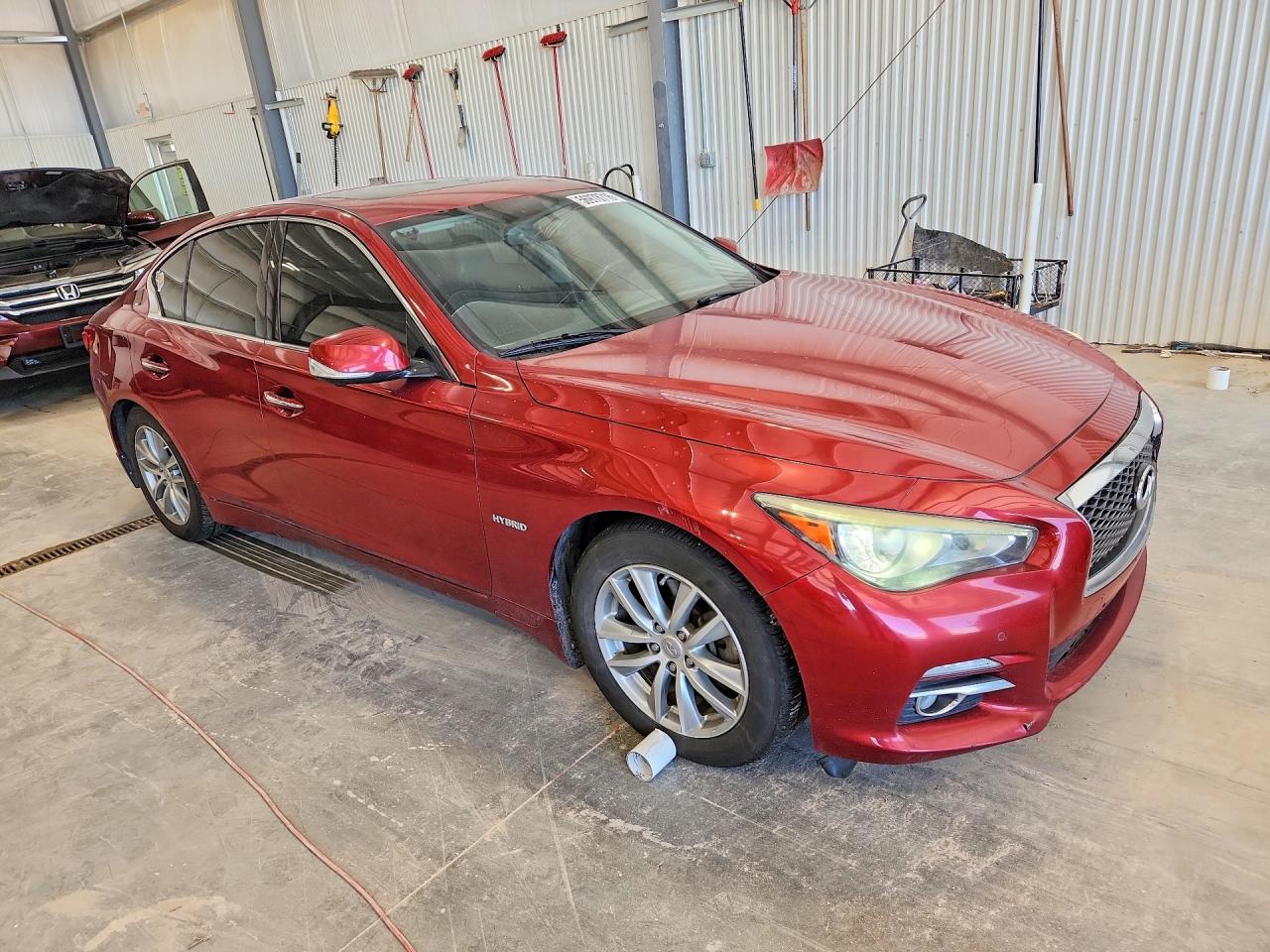 2014 Infiniti Q50 Hybrid Premium Red vin: JN1AV7ARXEM702020