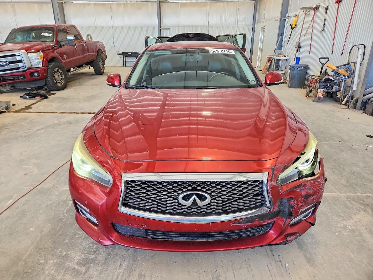 2014 Infiniti Q50 Hybrid Premium Red vin: JN1AV7ARXEM702020