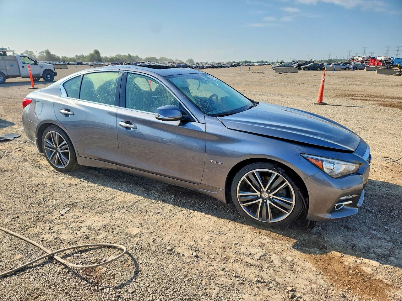 2017 Infiniti Q50 Hybrid Gray vin: JN1AV7ARXHM900083