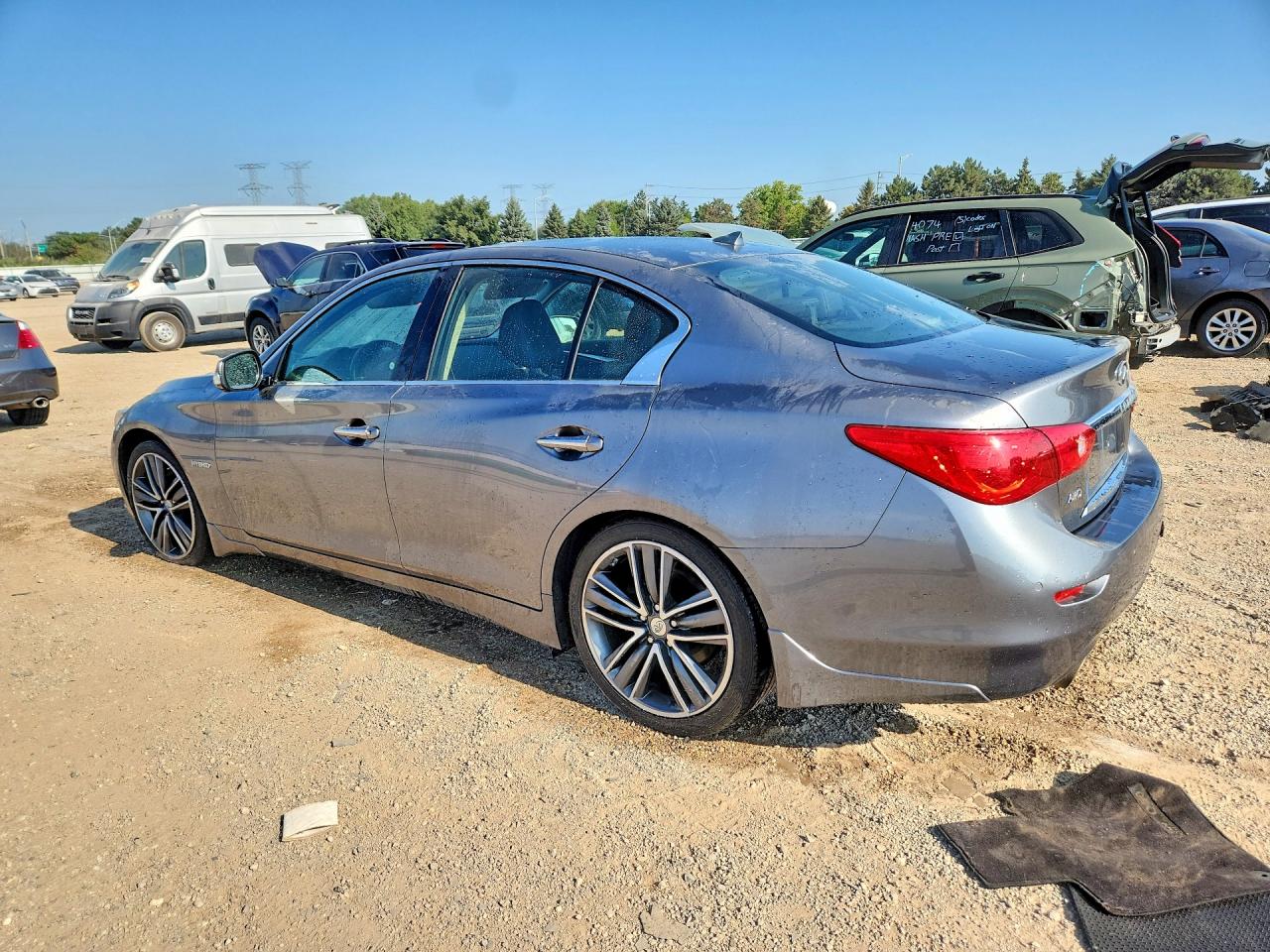 2017 Infiniti Q50 Hybrid Gray vin: JN1AV7ARXHM900083